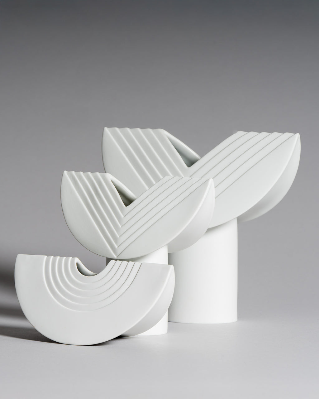 Vase Trio “Totem” – Ambrogio Pozzi for Rosenthal, 1984