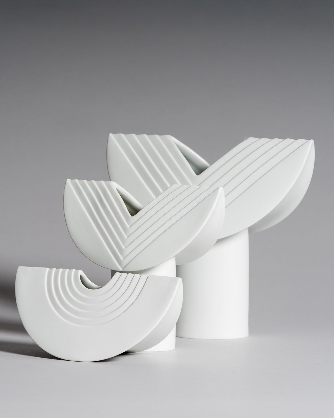 Vase Trio “Totem” – Ambrogio Pozzi for Rosenthal, 1984