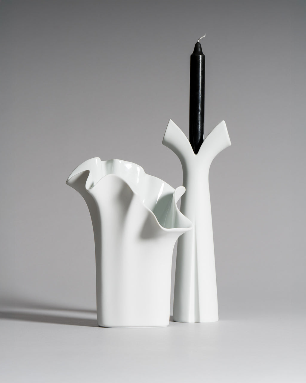 Vase & Candle Holder Duo – Lino Sabattini & Claus Josef Riedel for Rosenthal, 1970s