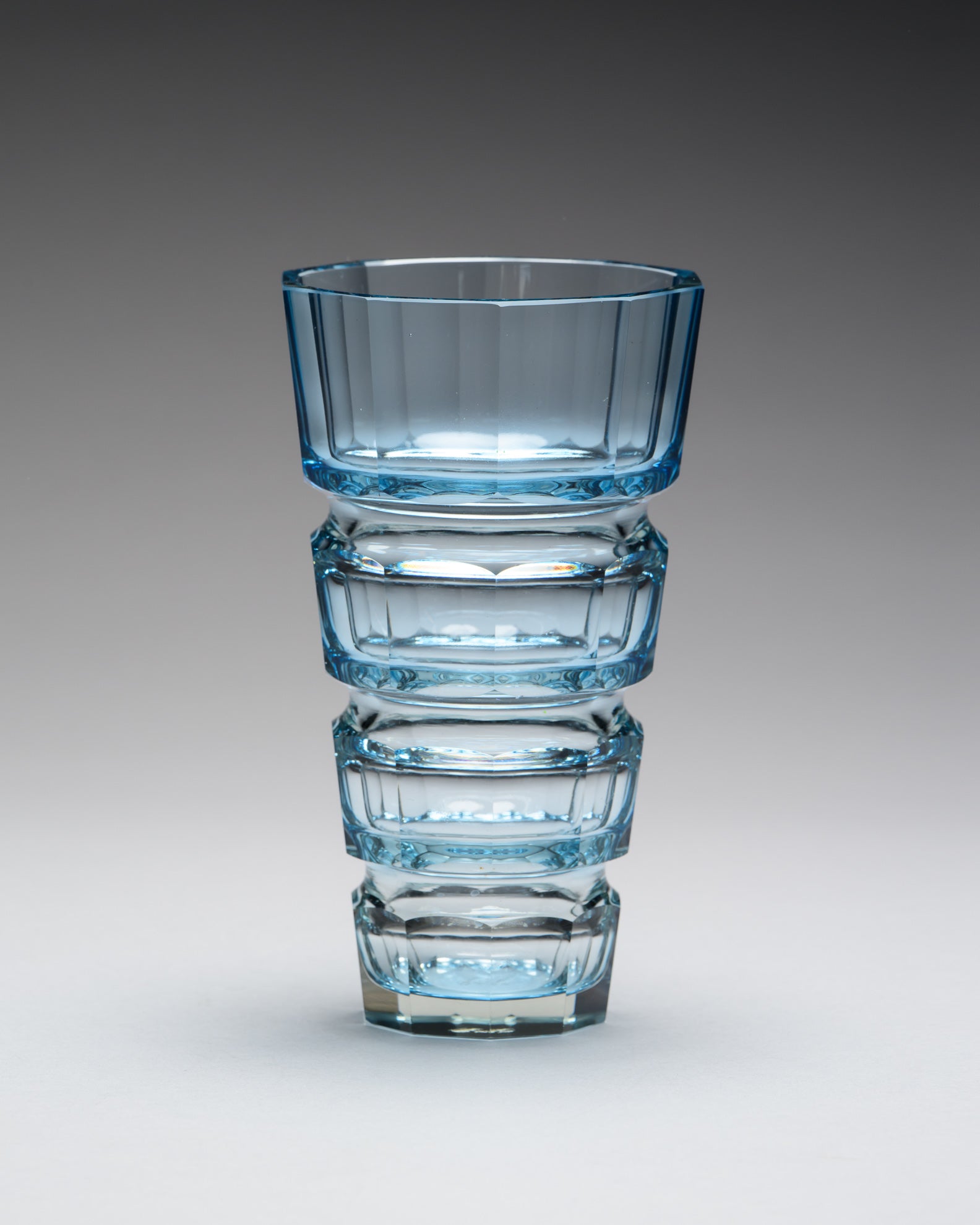 Blue Glass Vase – Moser, late 20th century