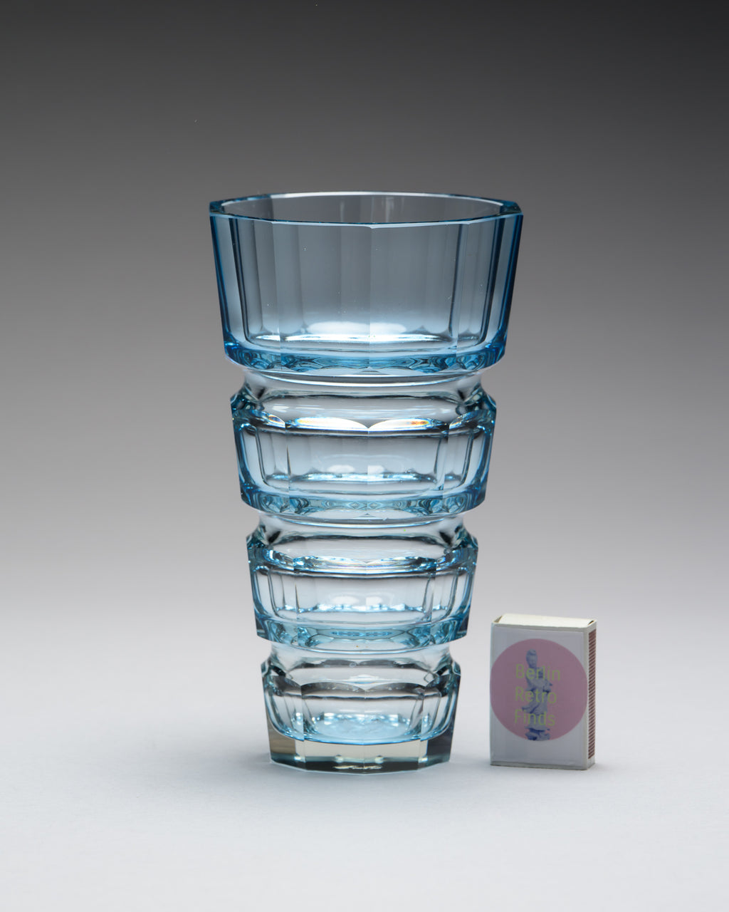 Blue Glass Vase – Moser, late 20th century