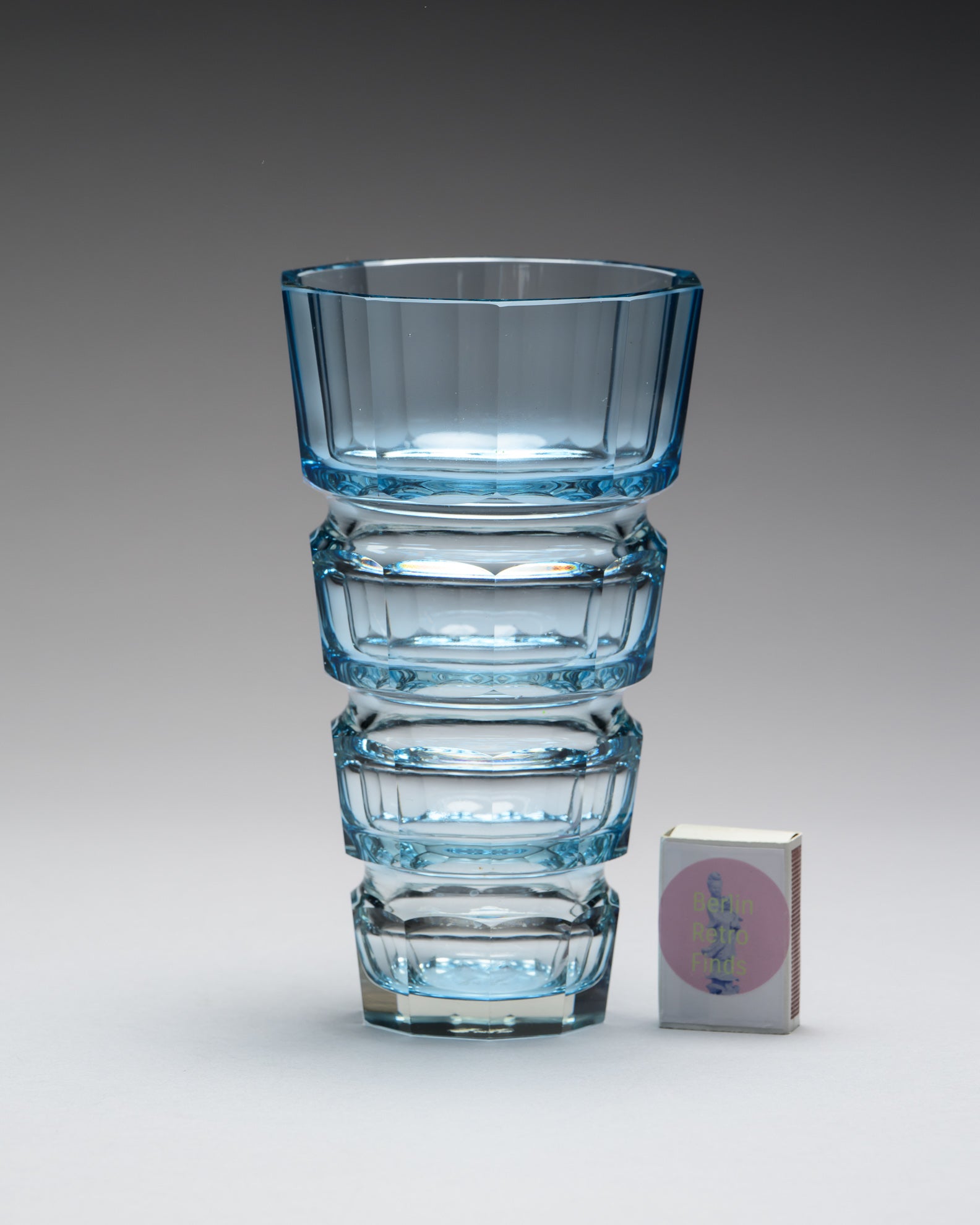 Blue Glass Vase – Moser, late 20th century