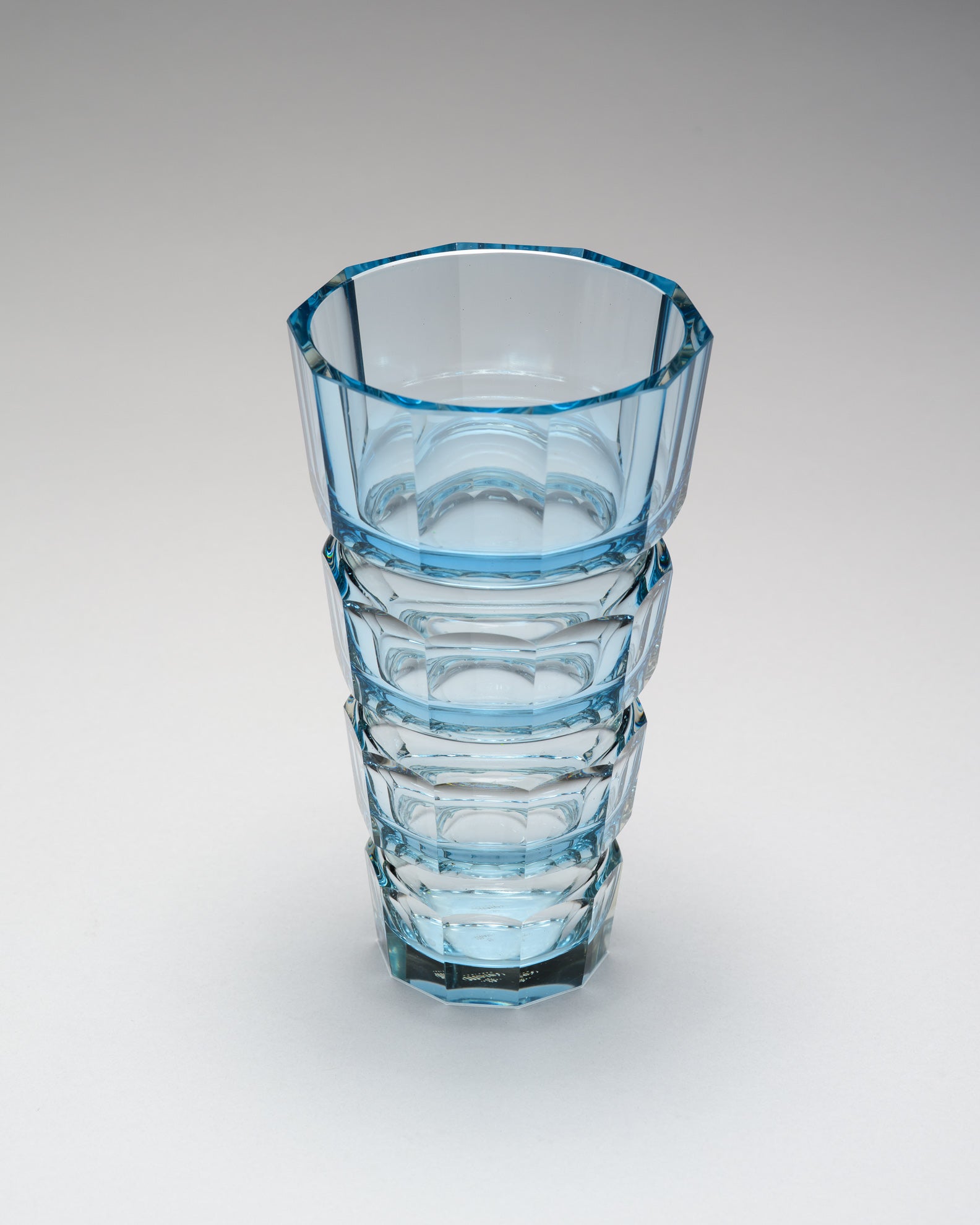 Blue Glass Vase – Moser, late 20th century