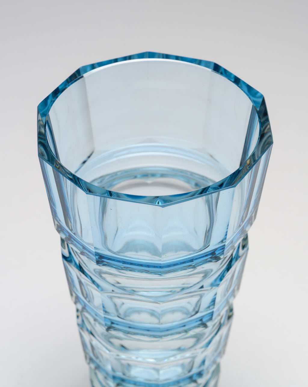 Blue Glass Vase – Moser, late 20th century