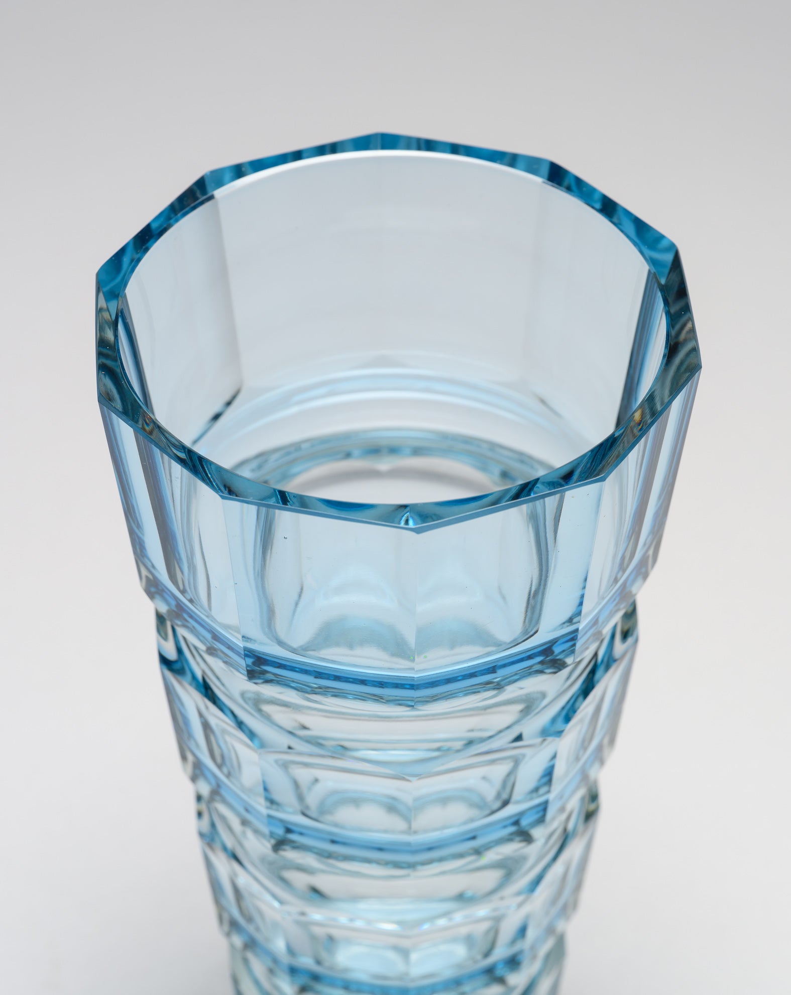 Blue Glass Vase – Moser, late 20th century