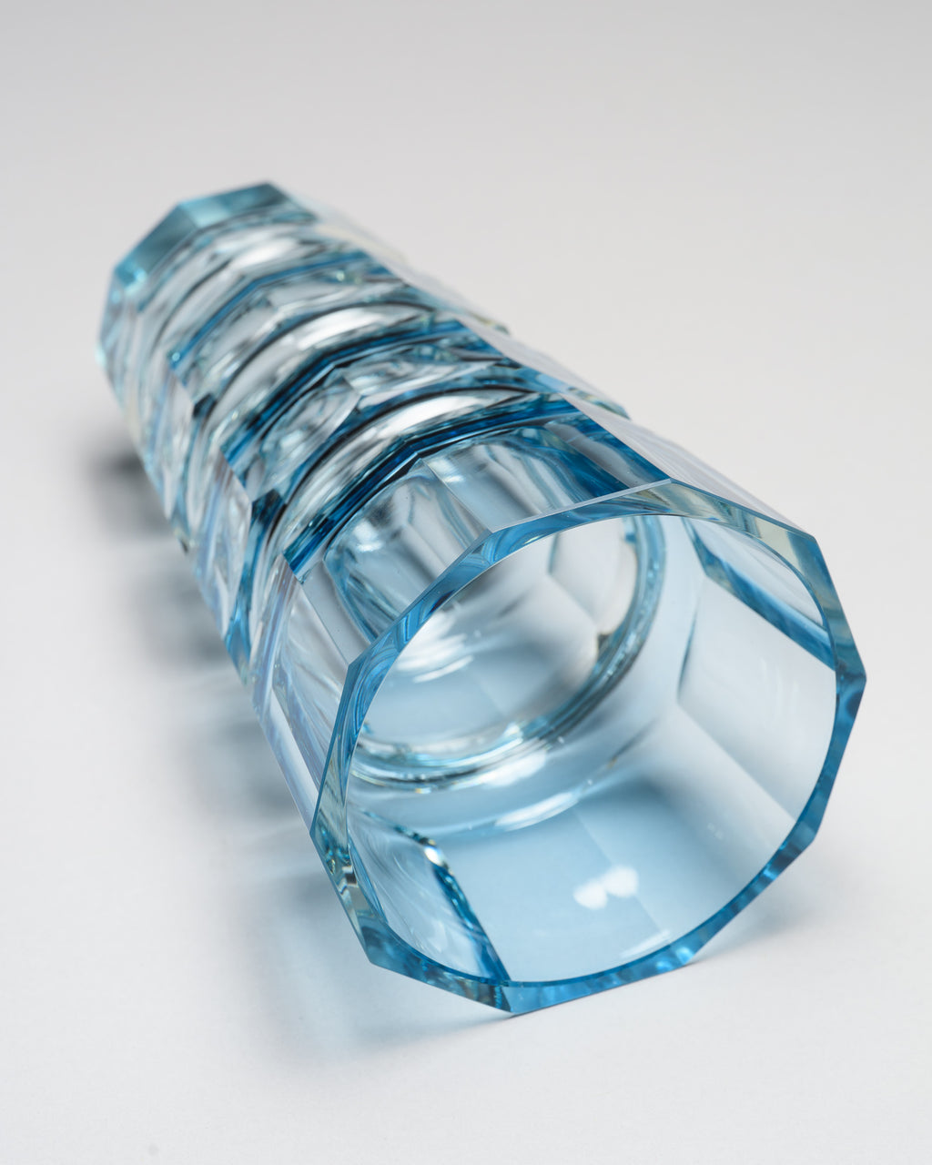 Blue Glass Vase – Moser, late 20th century