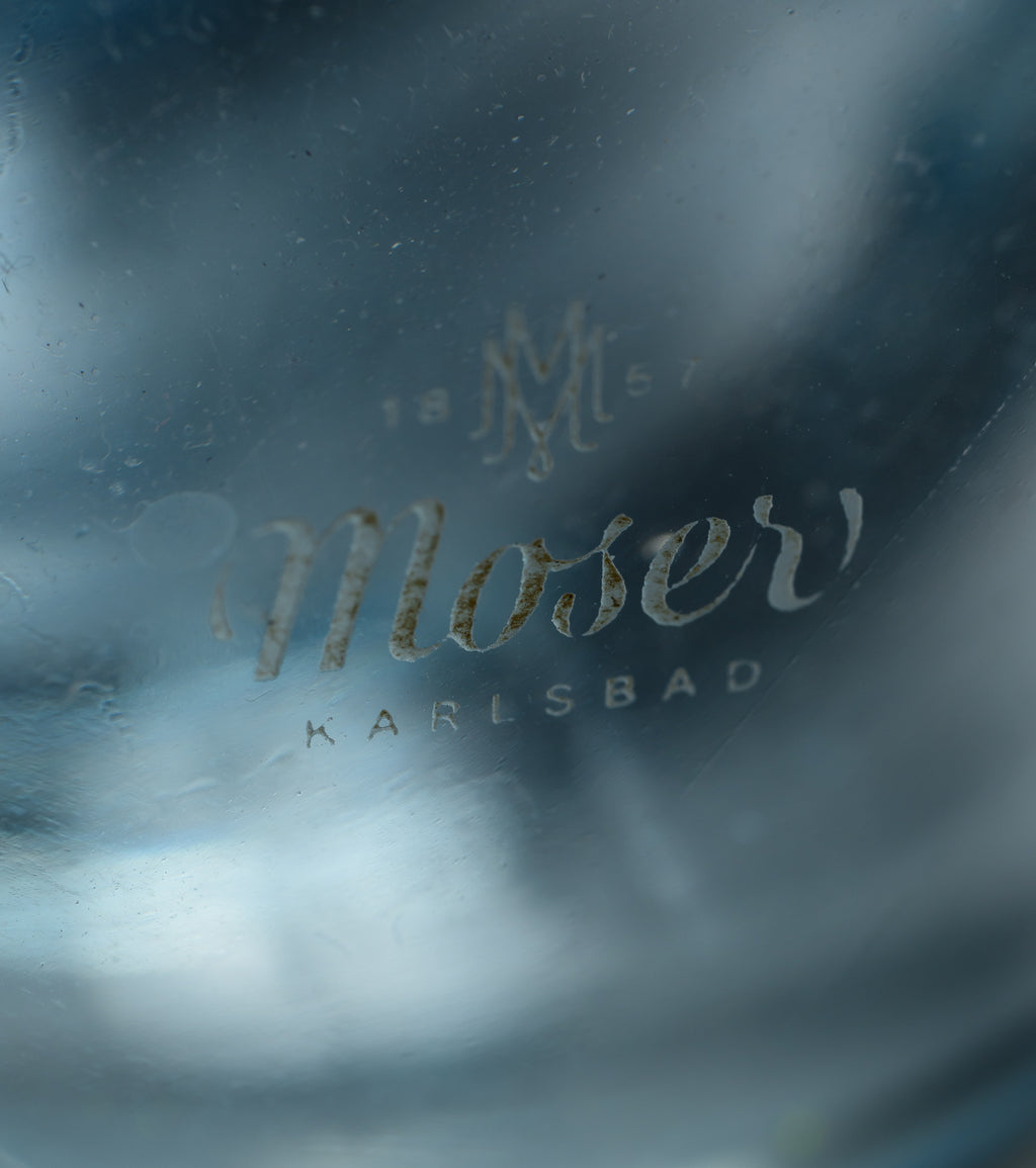 Blue Glass Vase – Moser, late 20th century