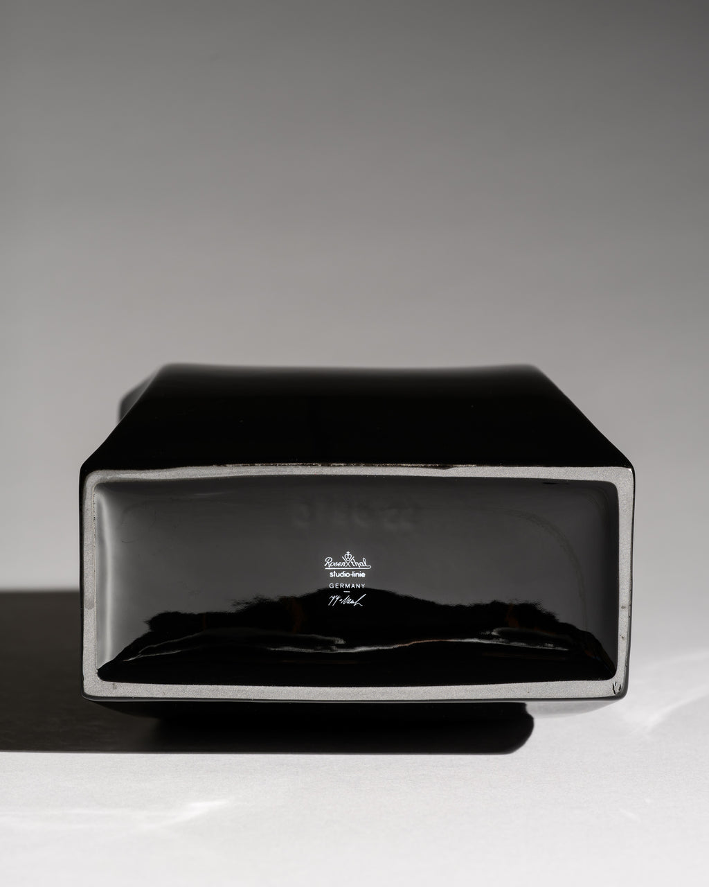Glossy Black Porcelain Duo – Jan van der Vaart & Platt & Young for Rosenthal, 1980s