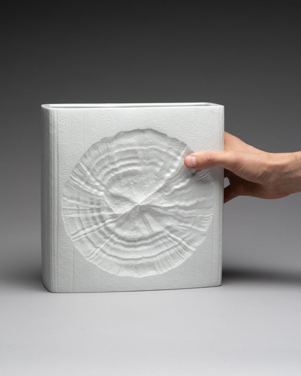 Fossil Relief Bisque Porcelain Vase - Martin Freyer for Rosenthal, 1960s–1970s