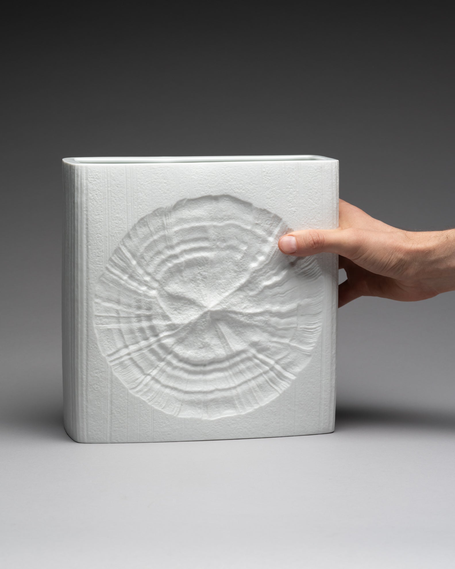 Fossil Relief Bisque Porcelain Vase - Martin Freyer for Rosenthal, 1960s–1970s