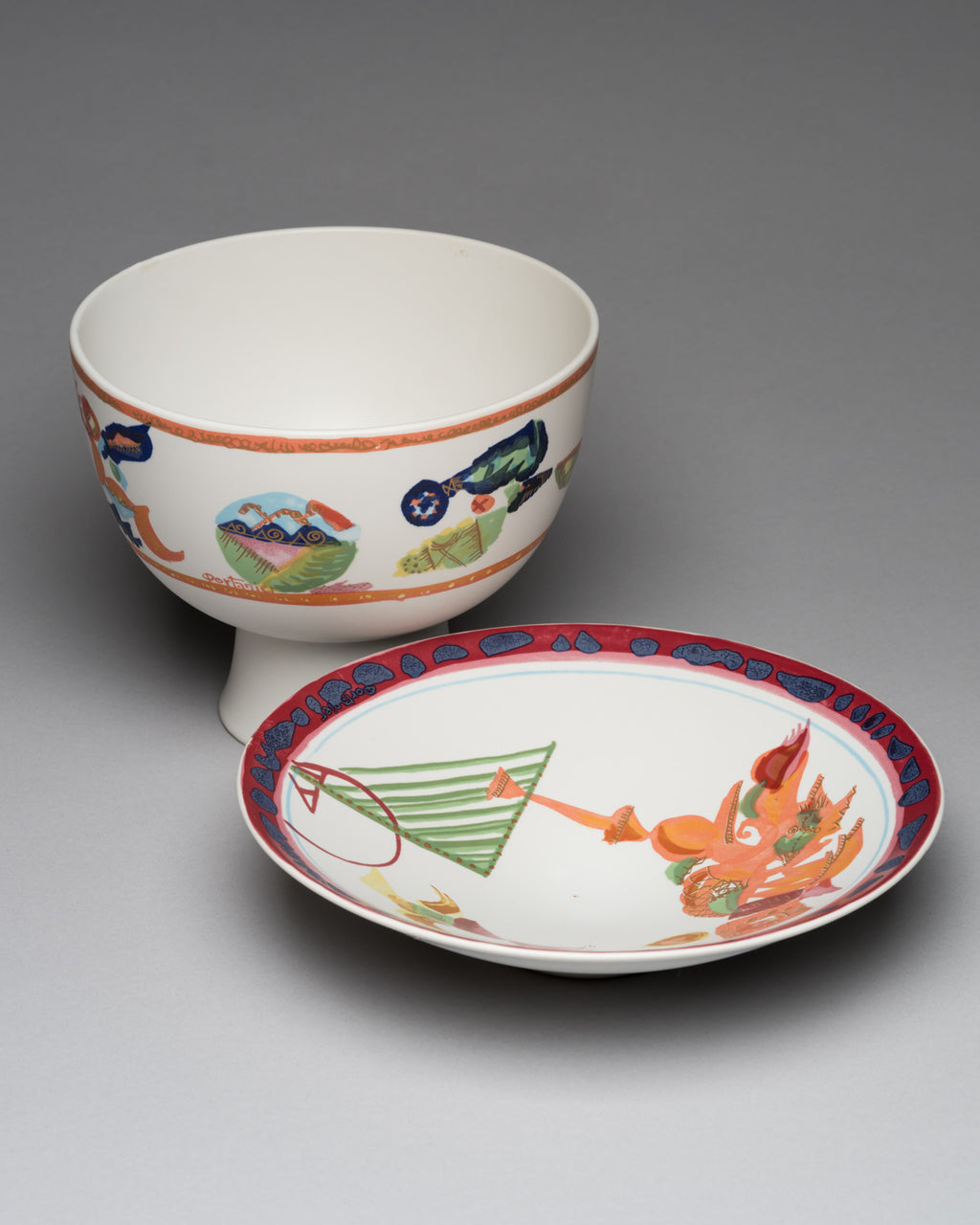 Alta Mira Bowl & Serving Plate Set – Gilbert Portanier for Rosenthal, 1970s