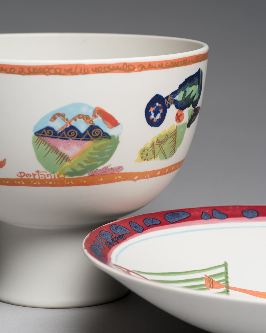 Alta Mira Bowl & Serving Plate Set – Gilbert Portanier for Rosenthal, 1970s