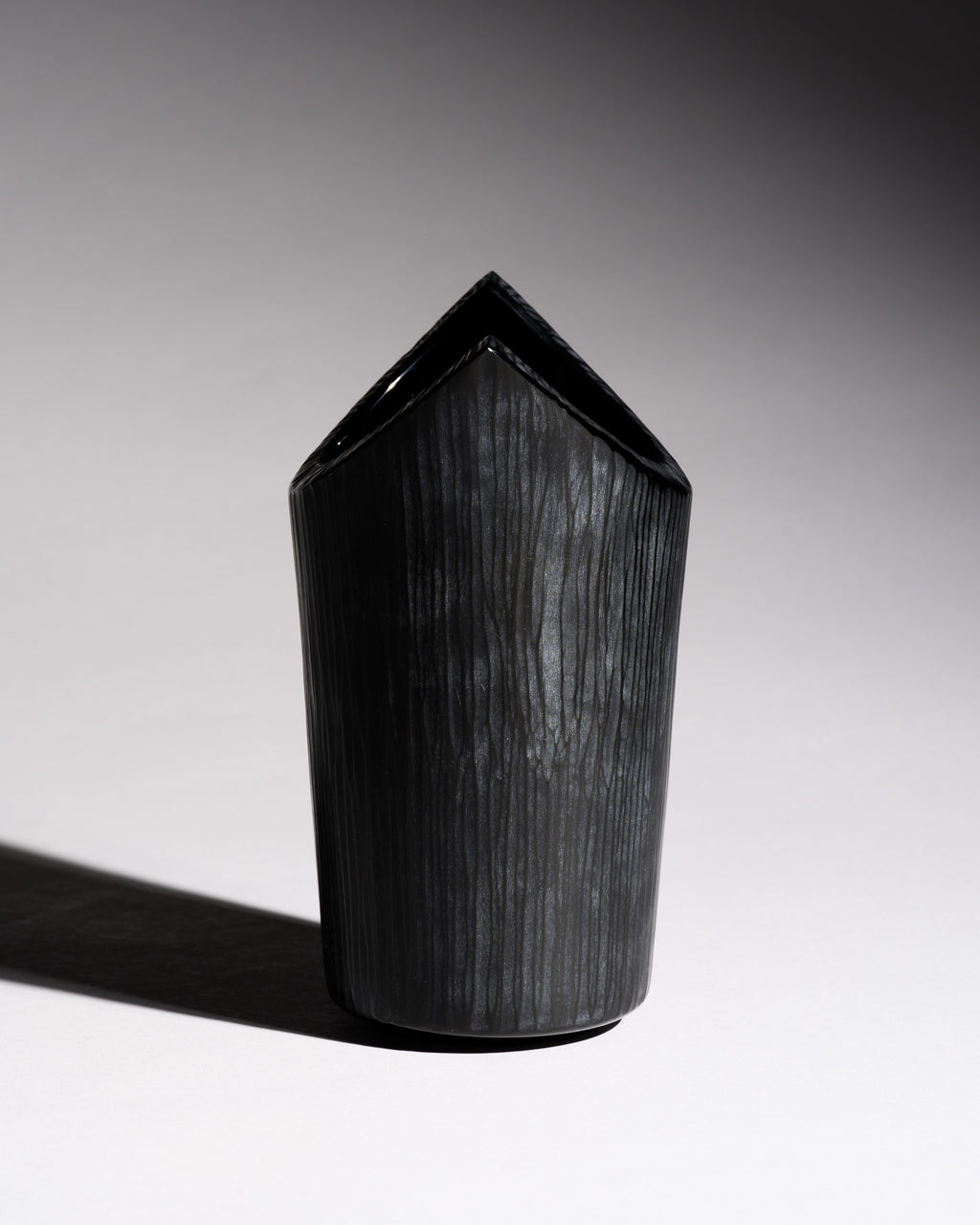 Black Art Glass Vase – Claus Josef Riedel for Riedel, 1970s–1980s