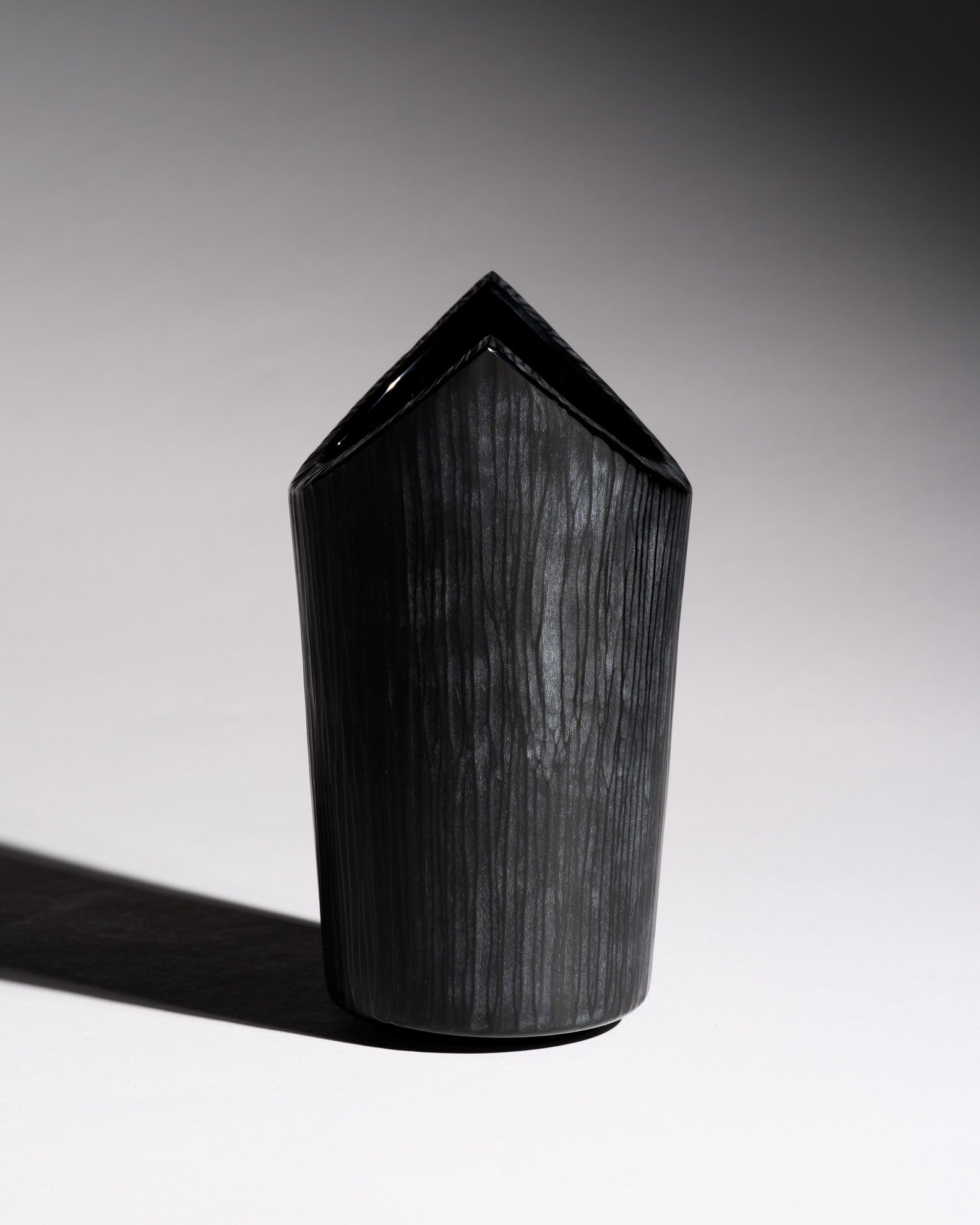 Black Art Glass Vase – Claus Josef Riedel for Riedel, 1970s–1980s