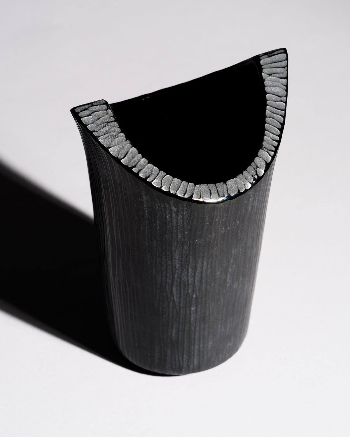 Black Art Glass Vase – Claus Josef Riedel for Riedel, 1970s–1980s