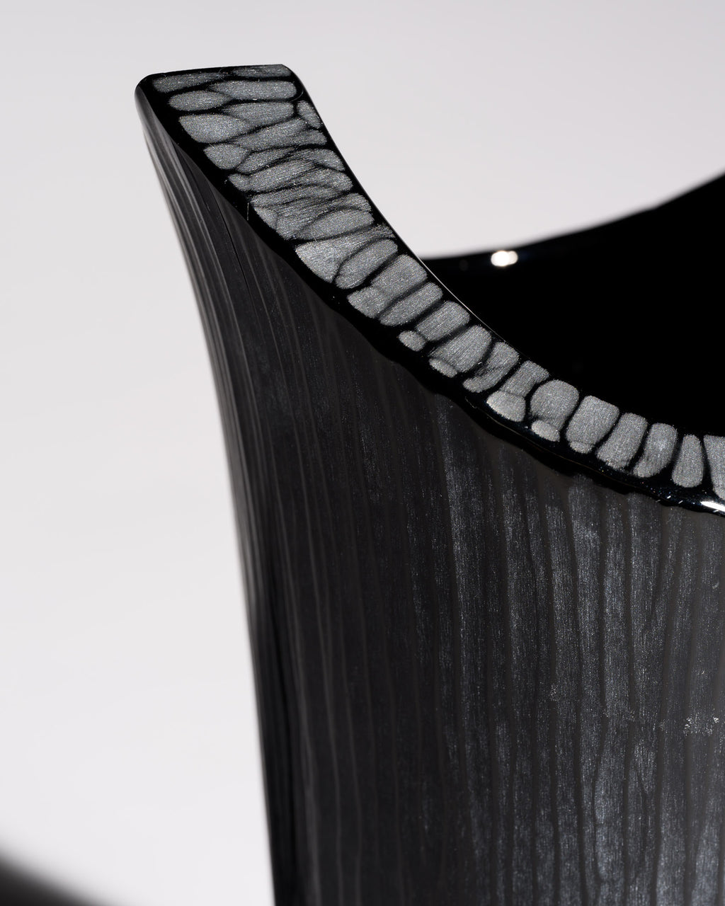 Black Art Glass Vase – Claus Josef Riedel for Riedel, 1970s–1980s