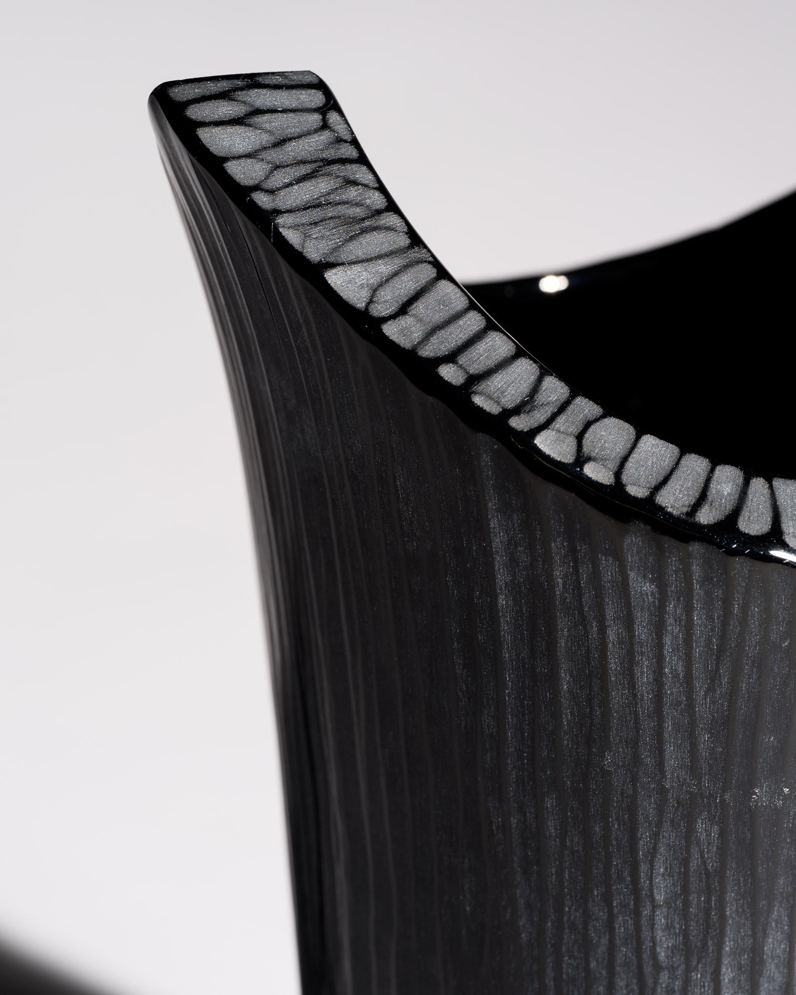 Black Art Glass Vase – Claus Josef Riedel for Riedel, 1970s–1980s