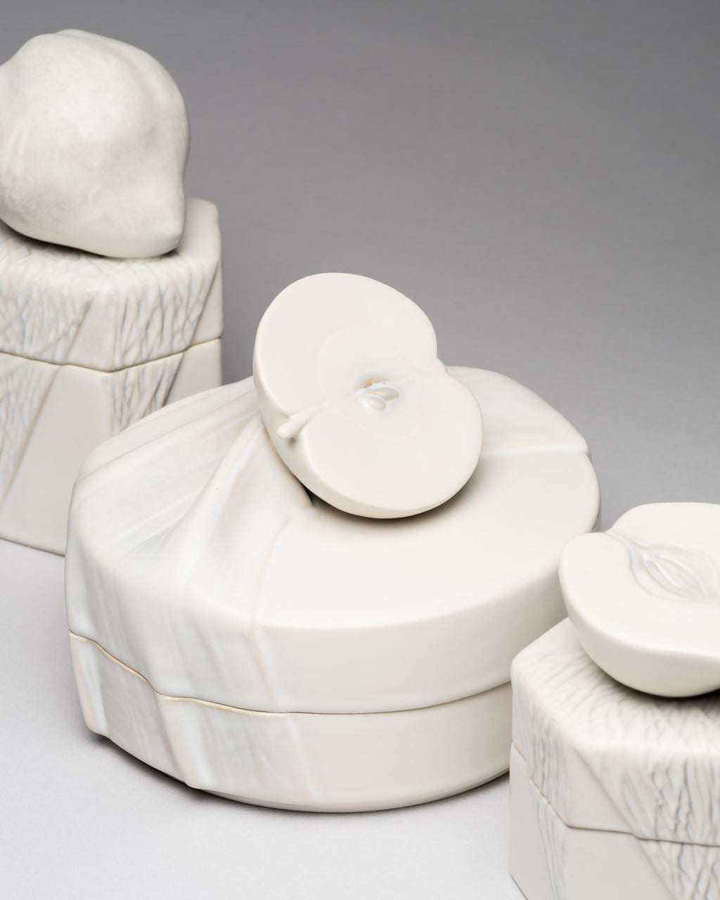 “Still Life” Porcelain Boxes Trio – Antje Brüggemann-Breckwoldt for Rosenthal, 1980s