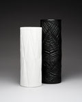 Black & White Matte Porcelain Vase Duo - Martin Freyer for Rosenthal, 1970s