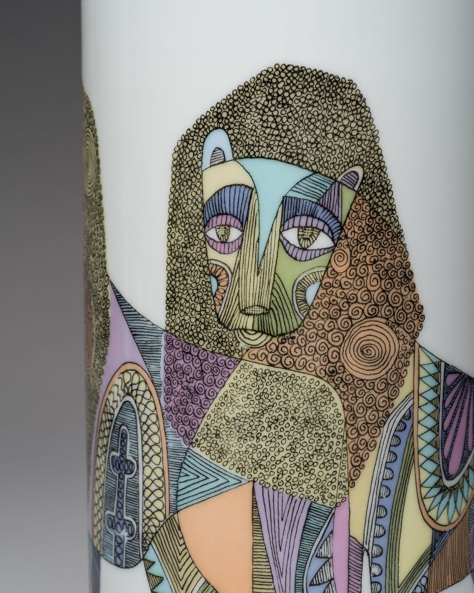 “Lions” Porcelain Vase – Cuno Fischer for Rosenthal, 1970s