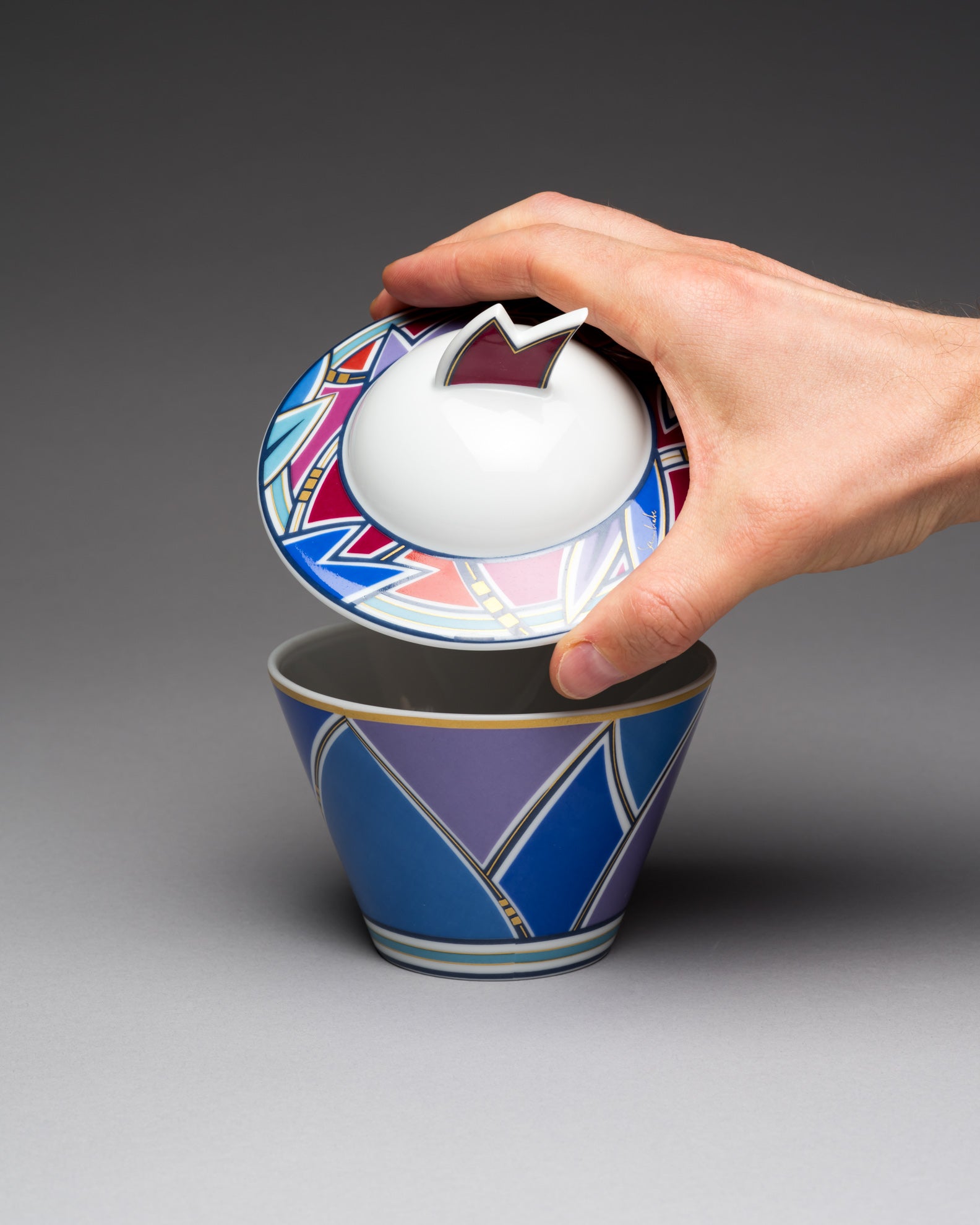 Porcelain Lidded Box – Solveig Samhaber for Rosenthal, 1980s
