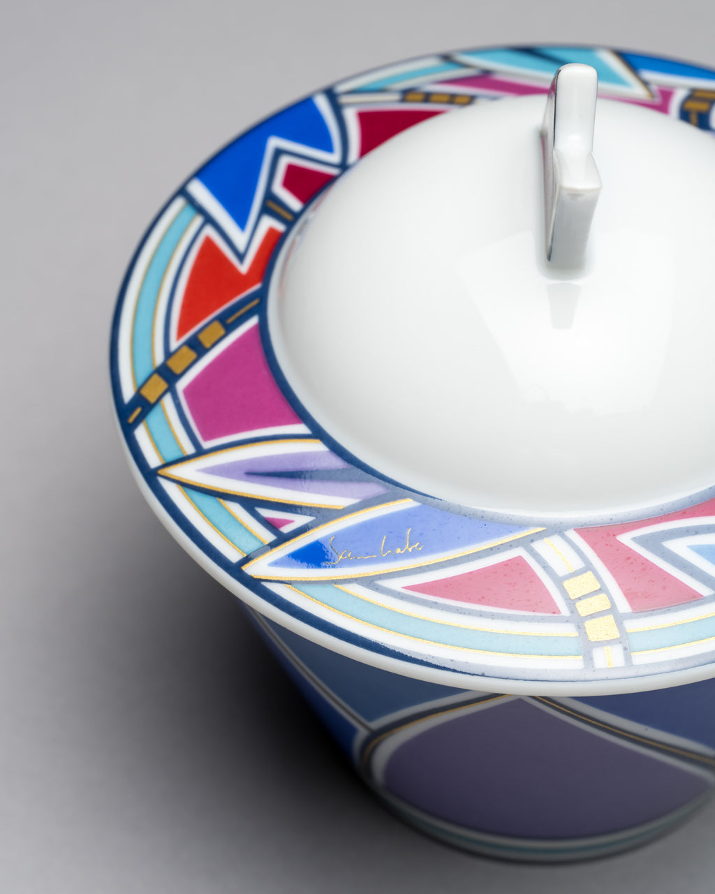 Porcelain Lidded Box – Solveig Samhaber for Rosenthal, 1980s
