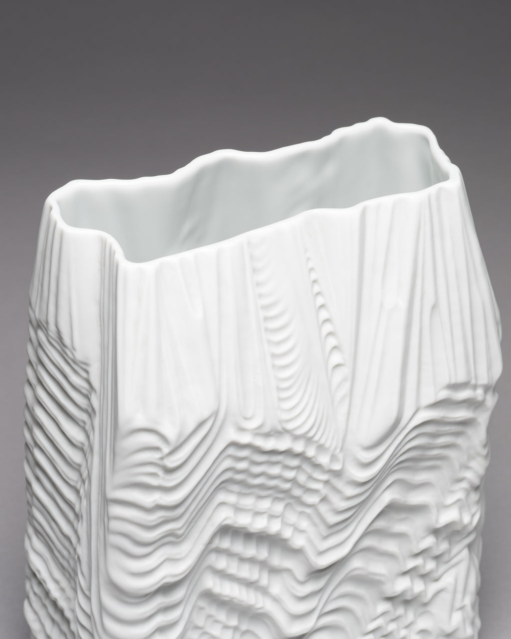 Plissée & Cascade Vase Duo – Martin Freyer for Rosenthal, 1972