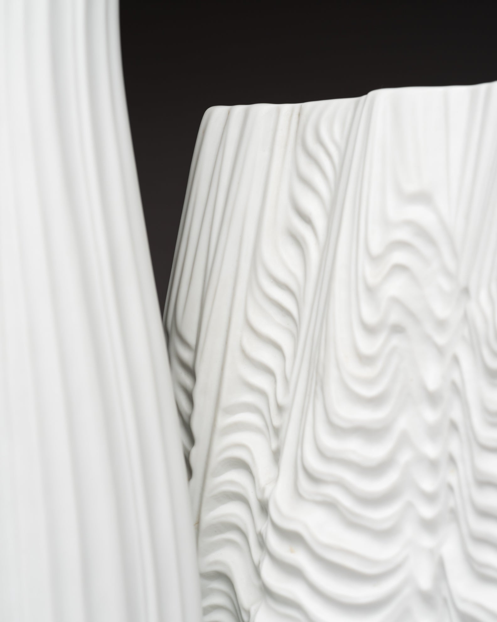 Plissée & Cascade Vase Duo – Martin Freyer for Rosenthal, 1972
