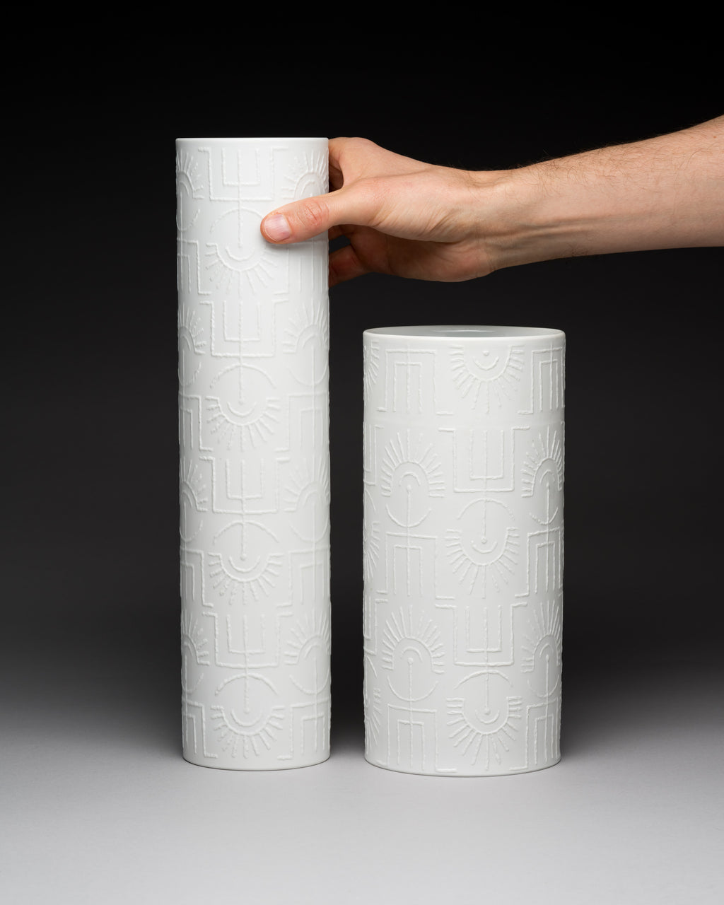 “Tribal” Porcelain Duo – Cuno Fischer for Rosenthal, 1964