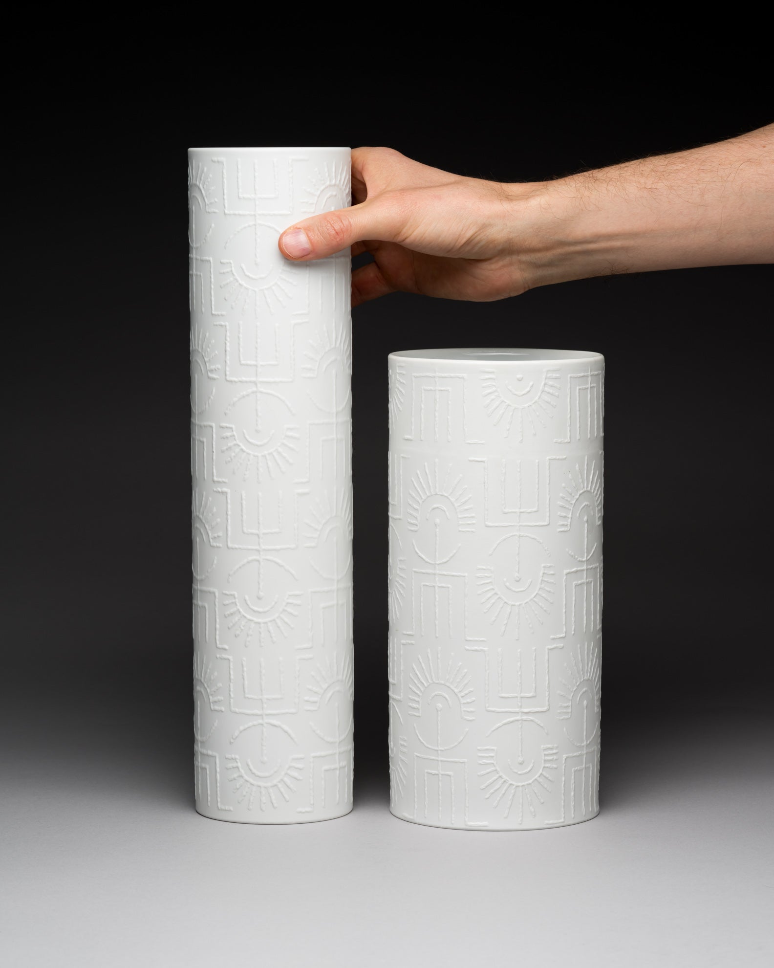 “Tribal” Porcelain Duo – Cuno Fischer for Rosenthal, 1964