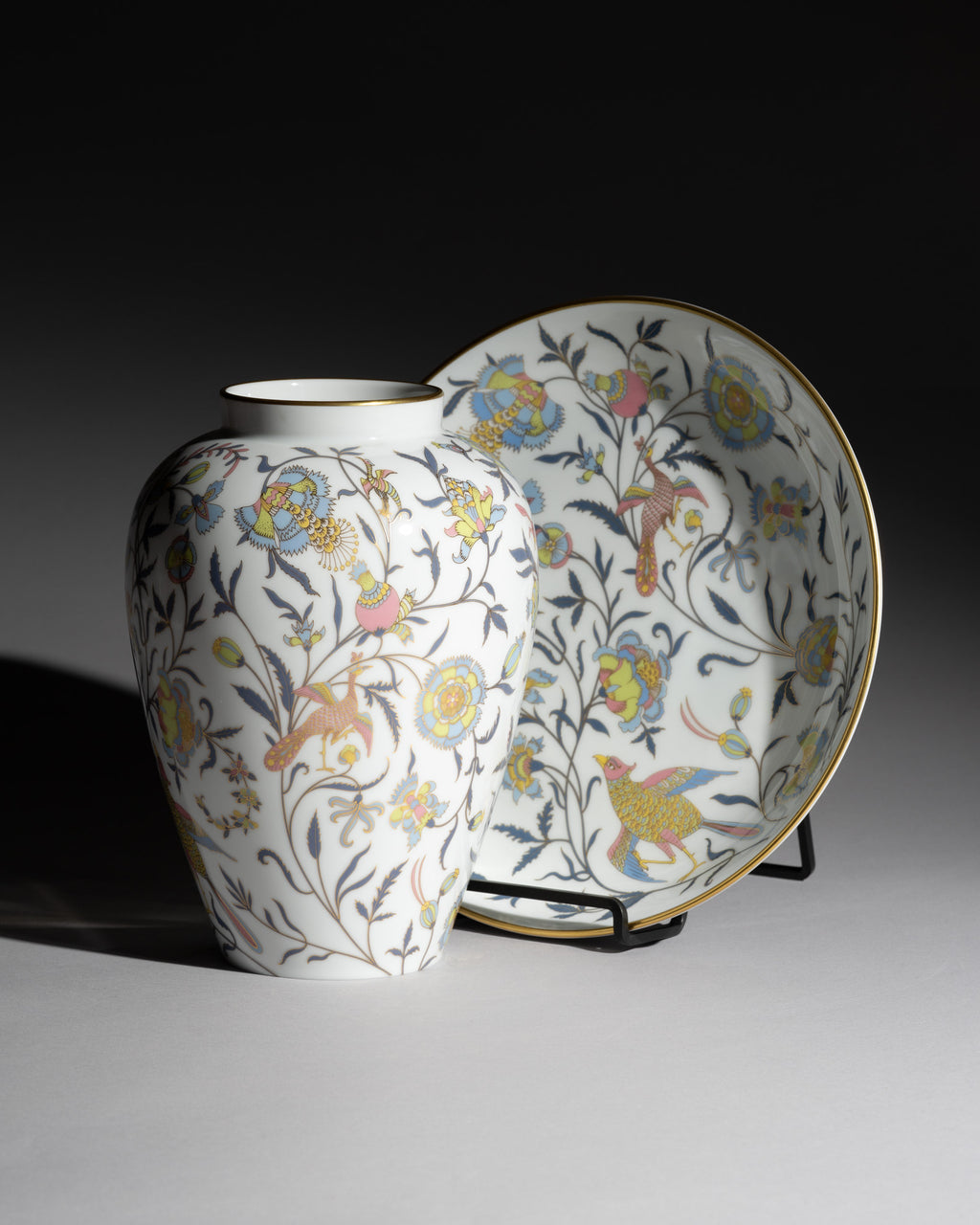 Porcelain Vase & Plate Duo – Rosenthal Classic Rose, 1980s