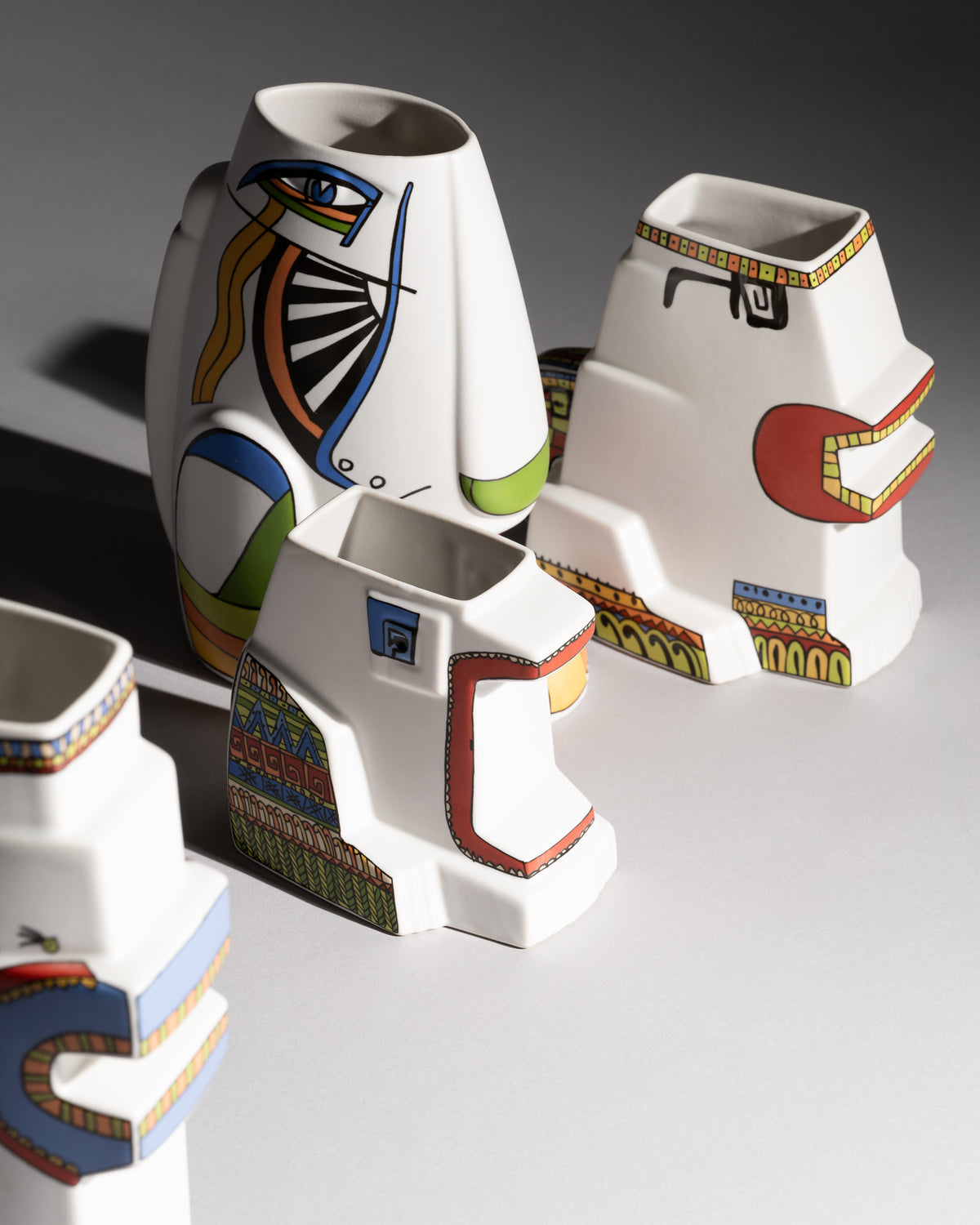 Leones Porcelain Vase Set – Javier Mariscal for Rosenthal, 1990s