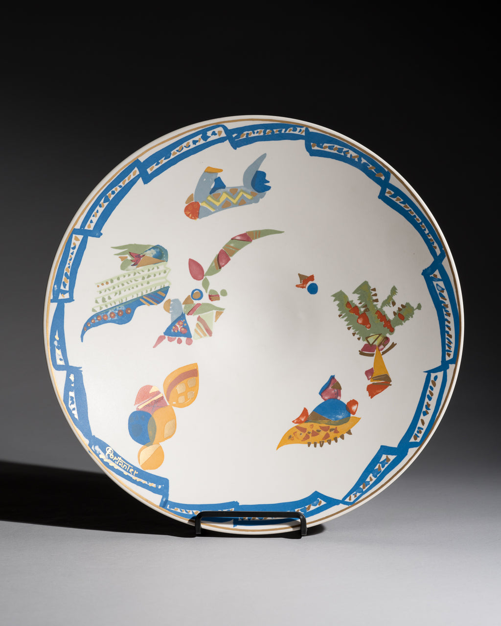 “Alta Mira” XL Porcelain Plate – Gilbert Portanier for Rosenthal, Late 20th Century