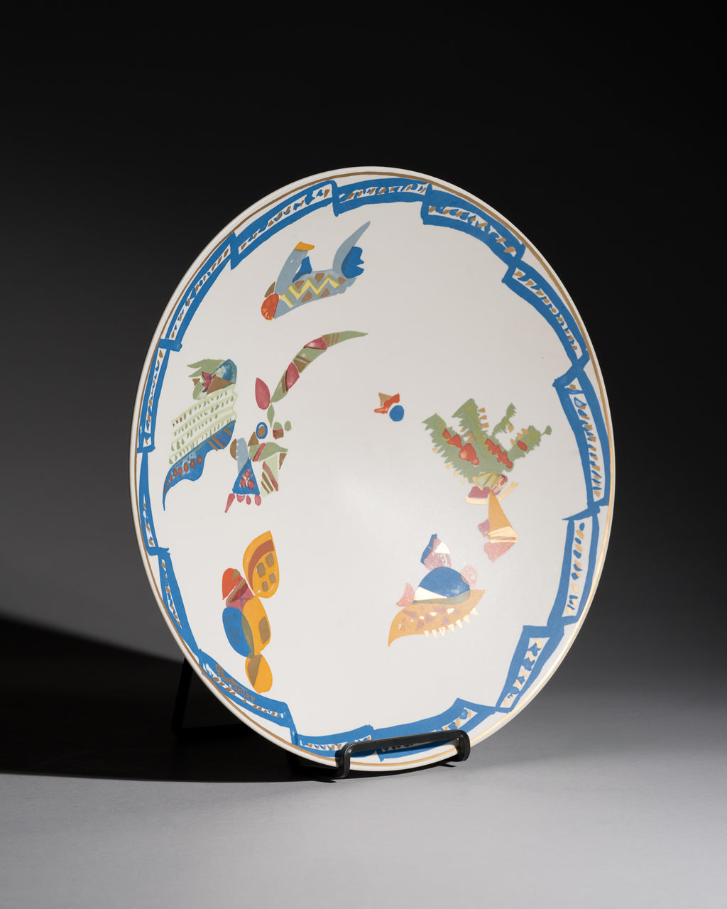 “Alta Mira” XL Porcelain Plate – Gilbert Portanier for Rosenthal, Late 20th Century