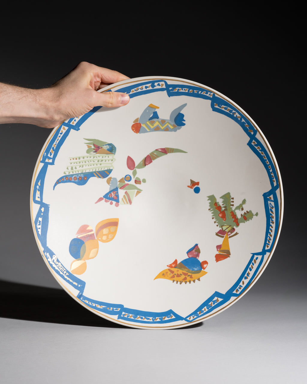 “Alta Mira” XL Porcelain Plate – Gilbert Portanier for Rosenthal, Late 20th Century