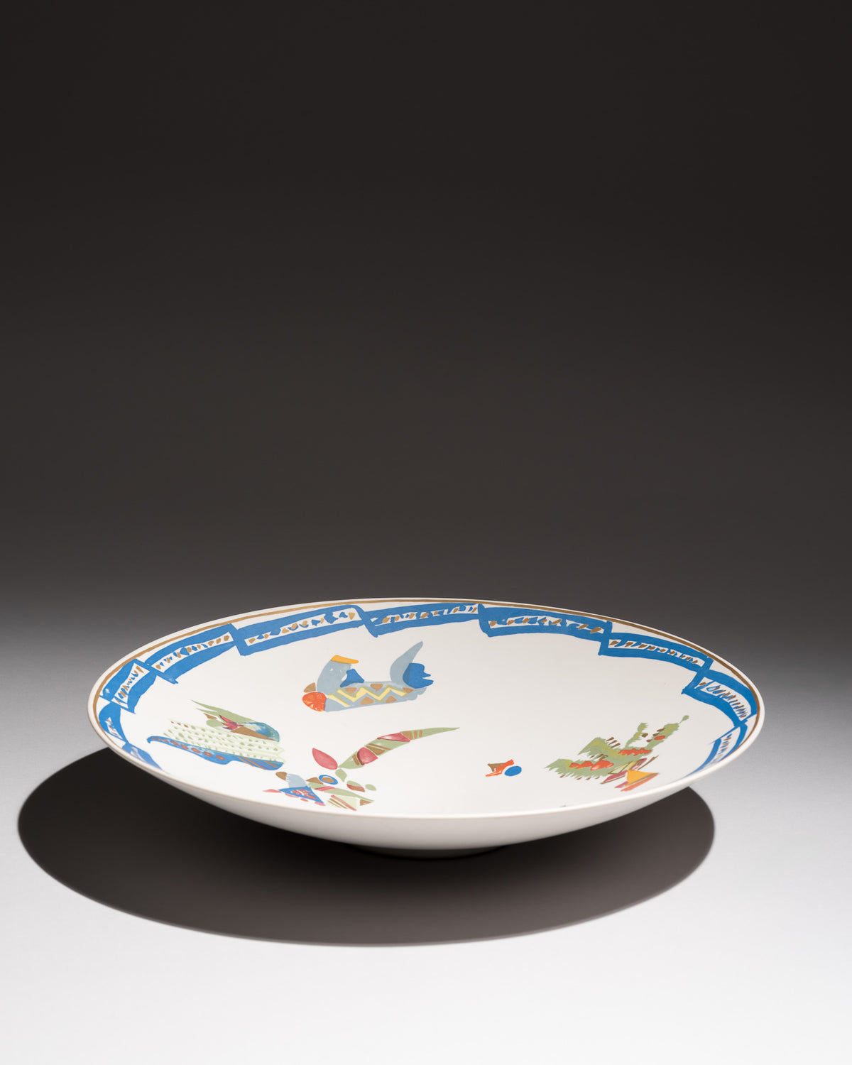 “Alta Mira” XL Porcelain Plate – Gilbert Portanier for Rosenthal, Late 20th Century