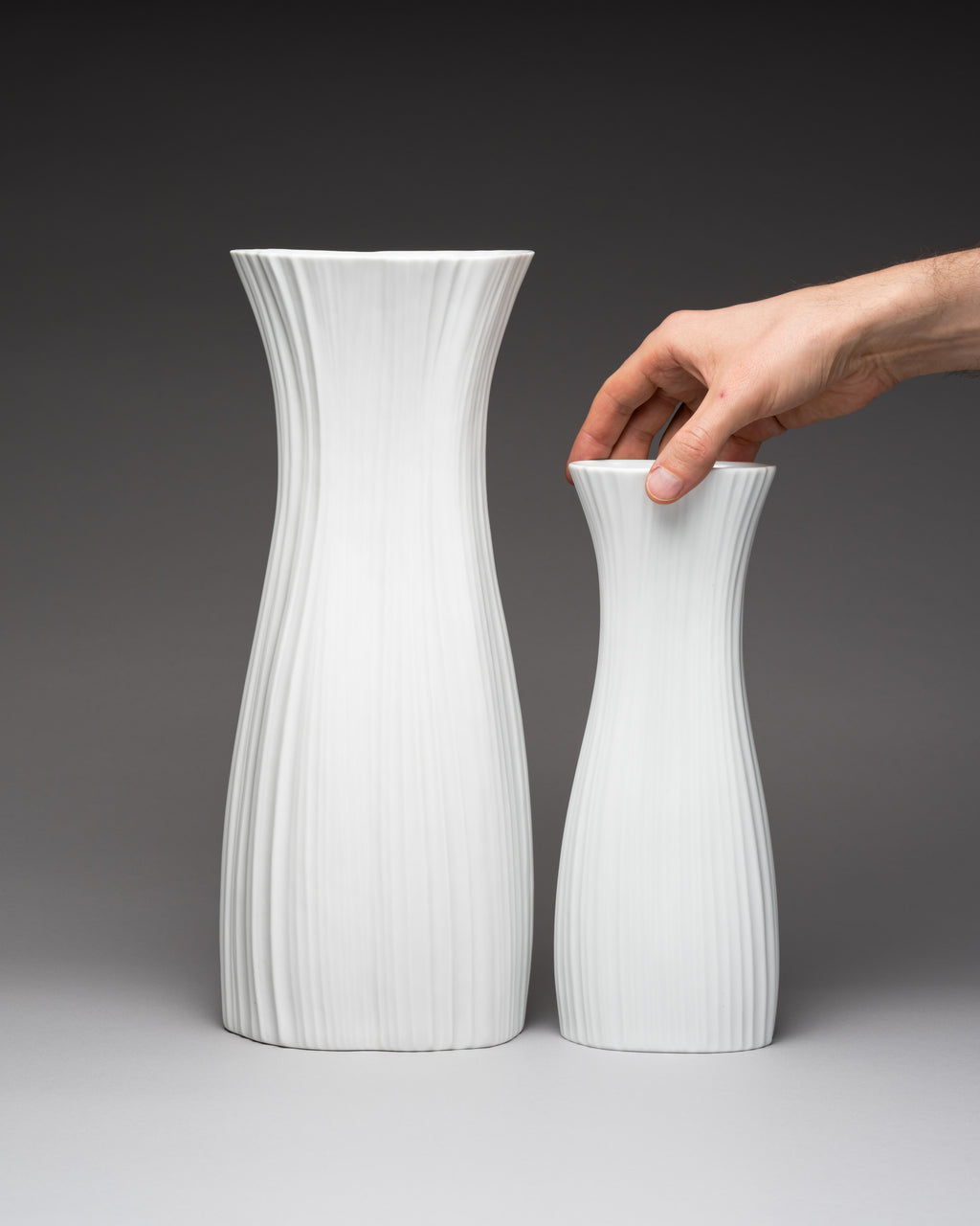 "Plissée" Porcelain Duo – Martin Freyer for Rosenthal, design 1968