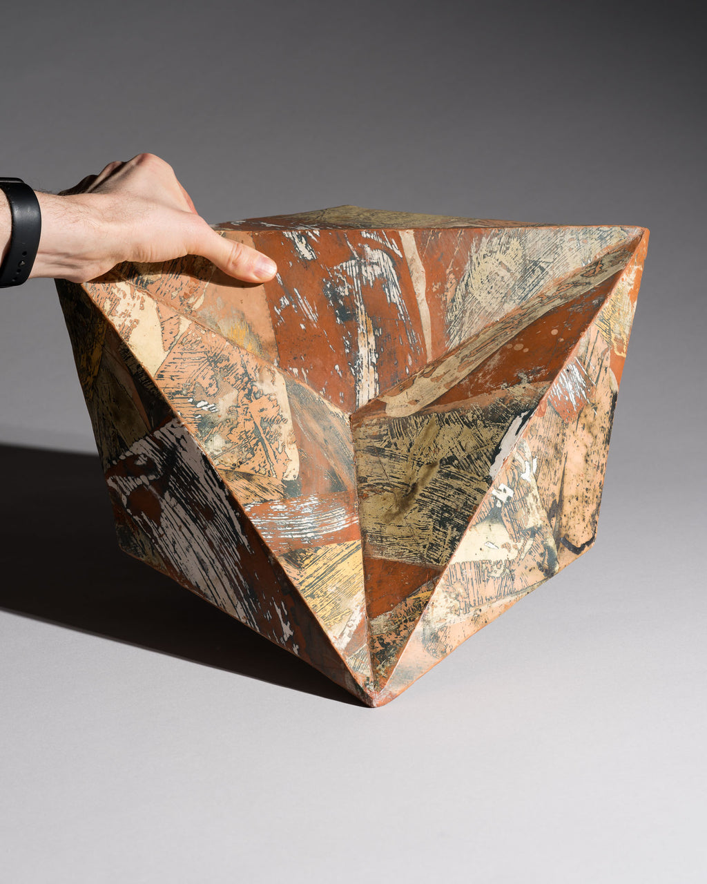 Geometric Stoneware Object – Karl Fulle Studio Pottery, early 1990s