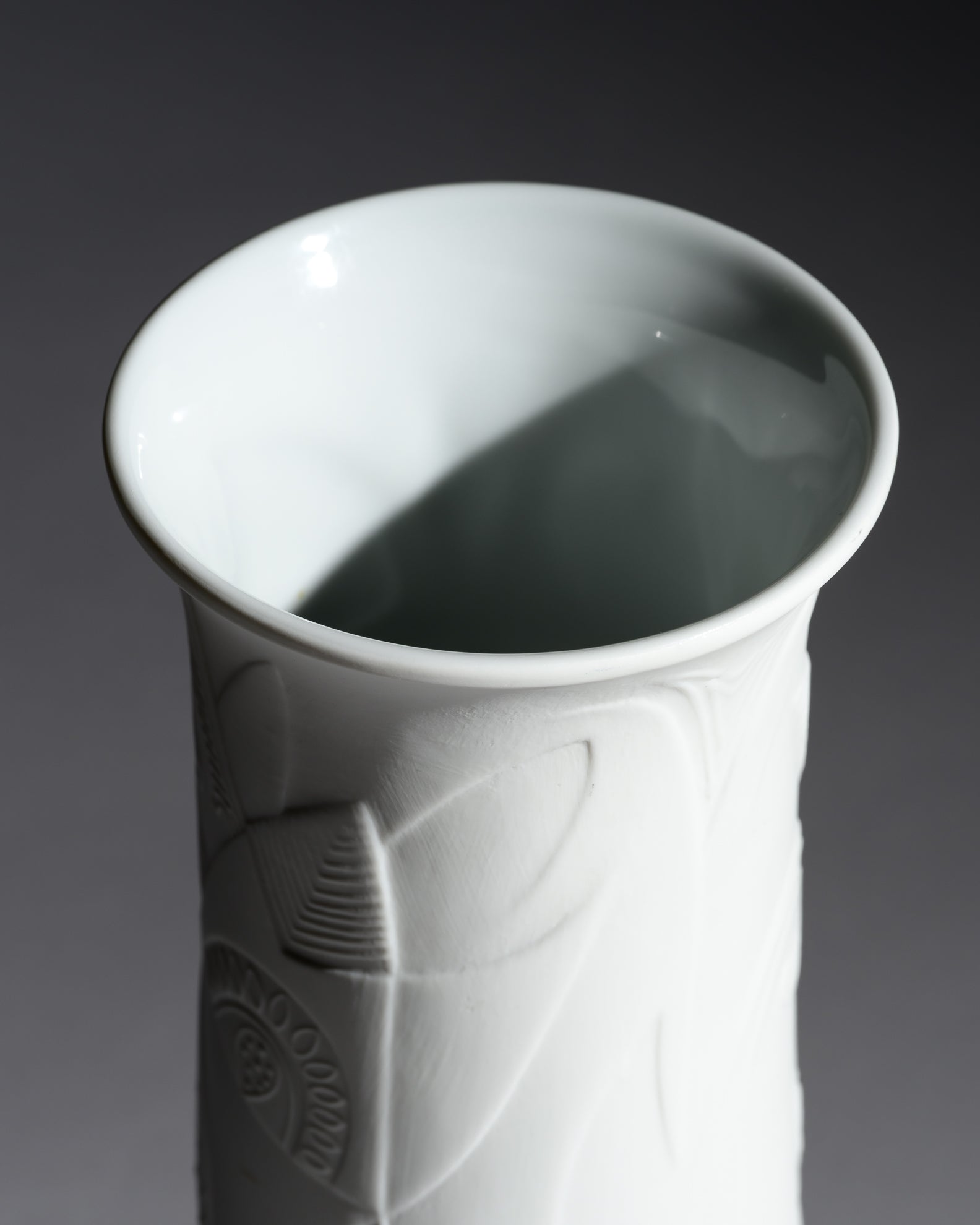 White Bisque Porcelain Trio – Cuno Fischer for Hutschenreuther, 1960s