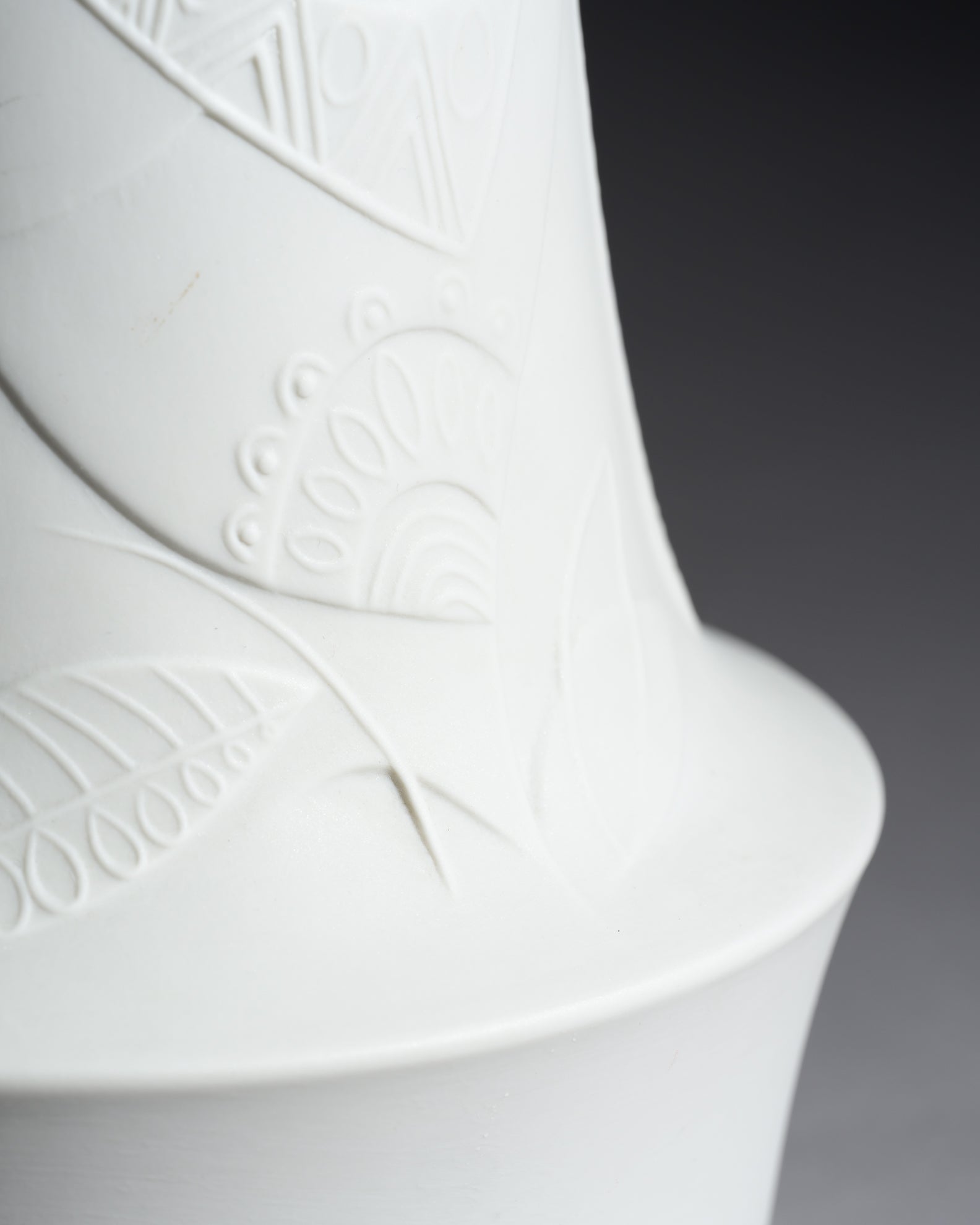 White Bisque Porcelain Trio – Cuno Fischer for Hutschenreuther, 1960s