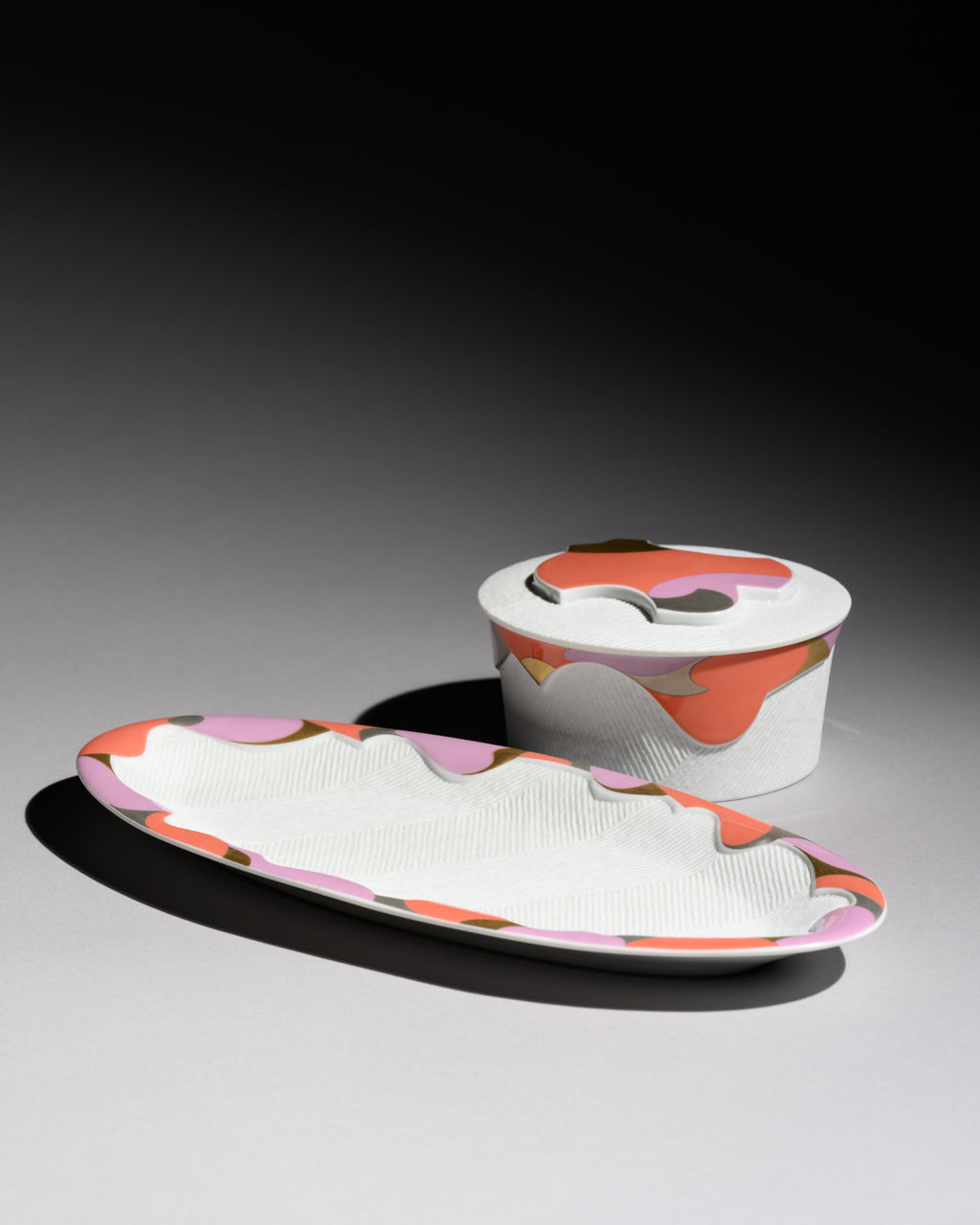 Box & Plate Porcelain Set – Johan van Loon for Rosenthal, 1987