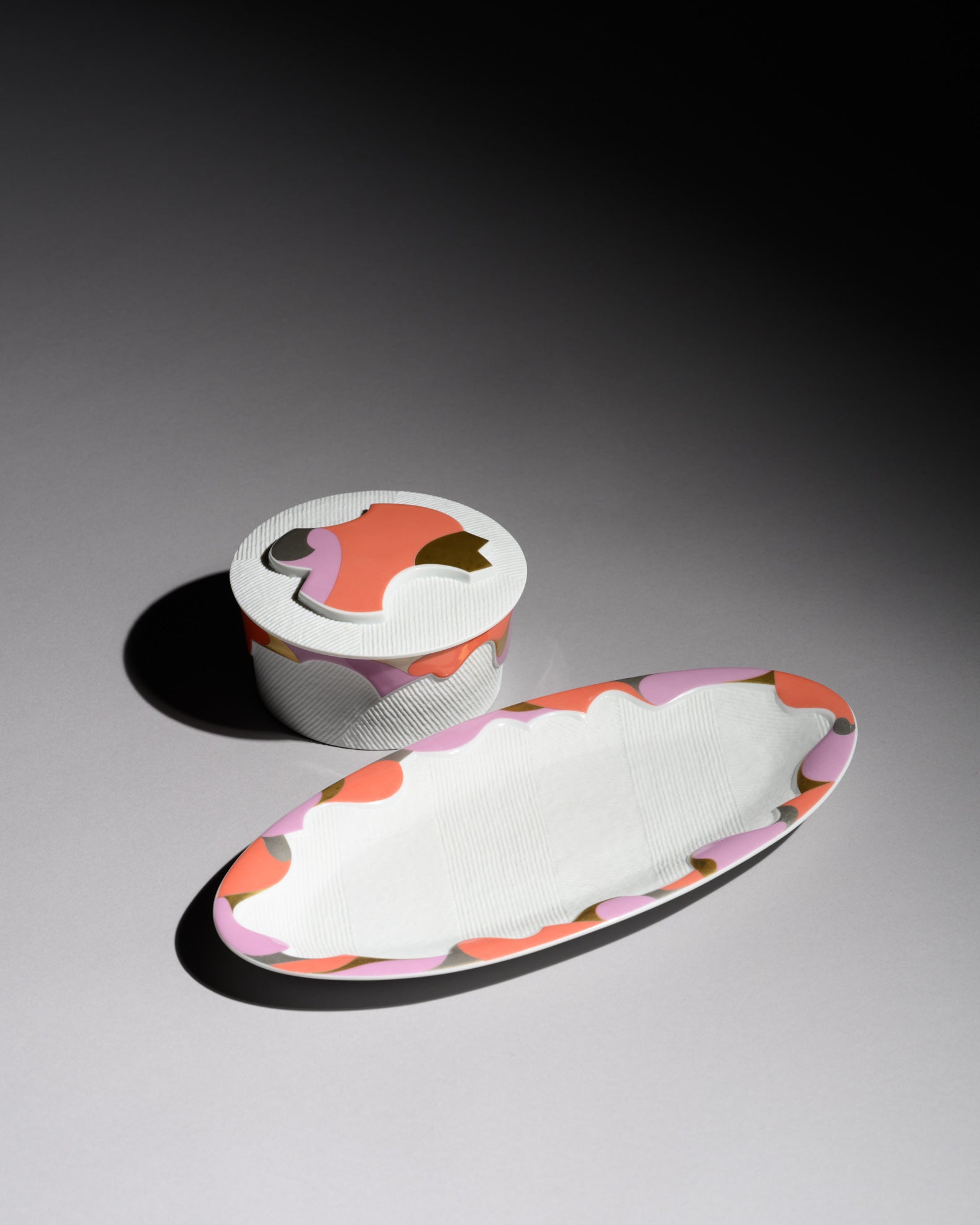 Box & Plate Porcelain Set – Johan van Loon for Rosenthal, 1987