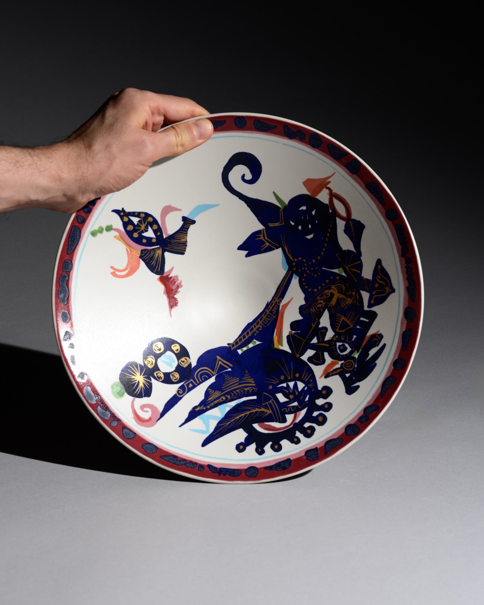 “Alta Mira” Porcelain Wall Plate – Gilbert Portanier for Rosenthal, 1970s–1980s