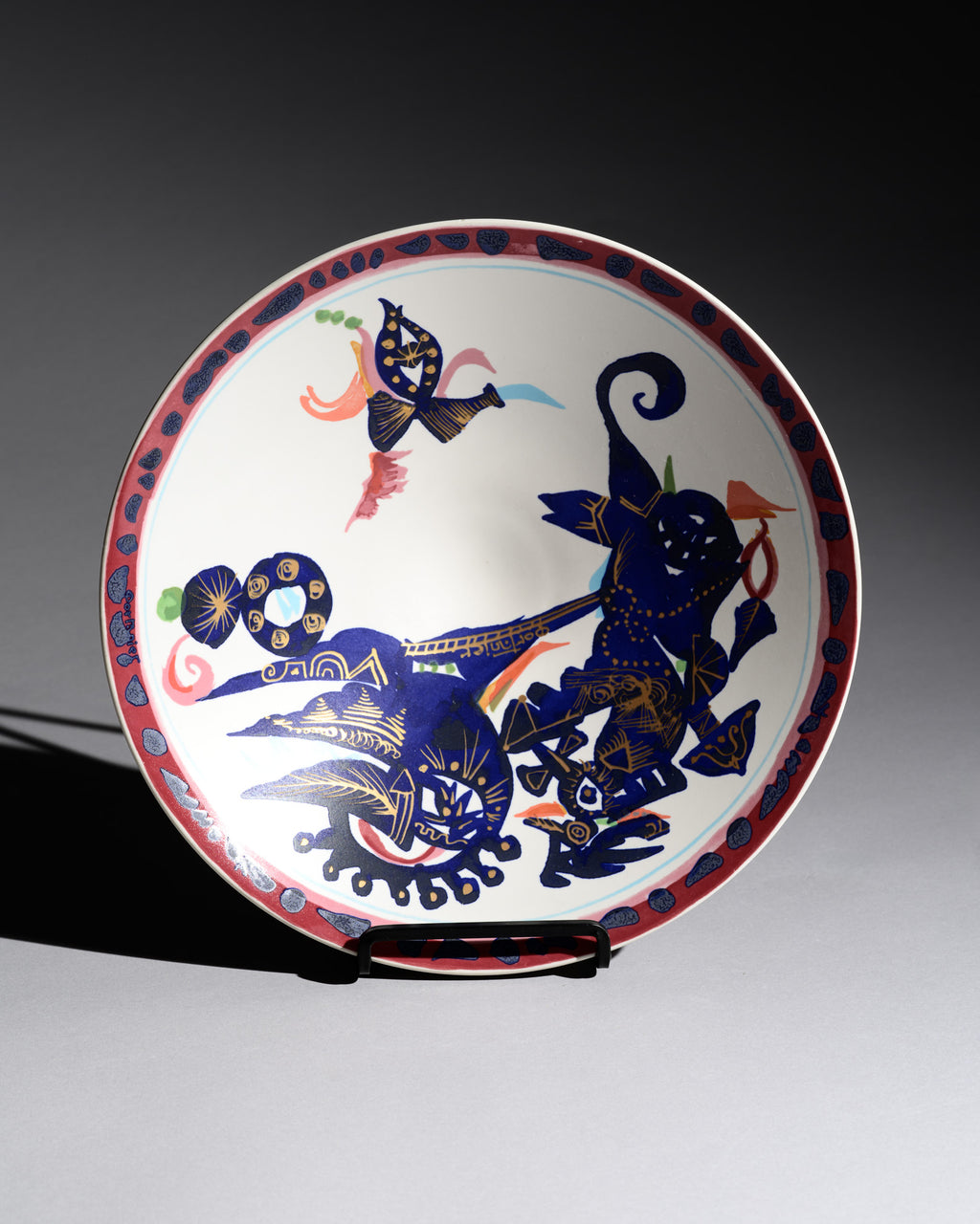 “Alta Mira” Porcelain Wall Plate – Gilbert Portanier for Rosenthal, 1970s–1980s