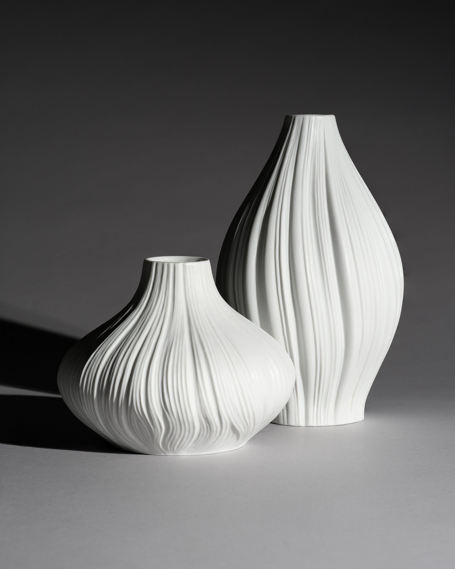 Plissée Vase Duo – Martin Freyer for Rosenthal, 1969–1972
