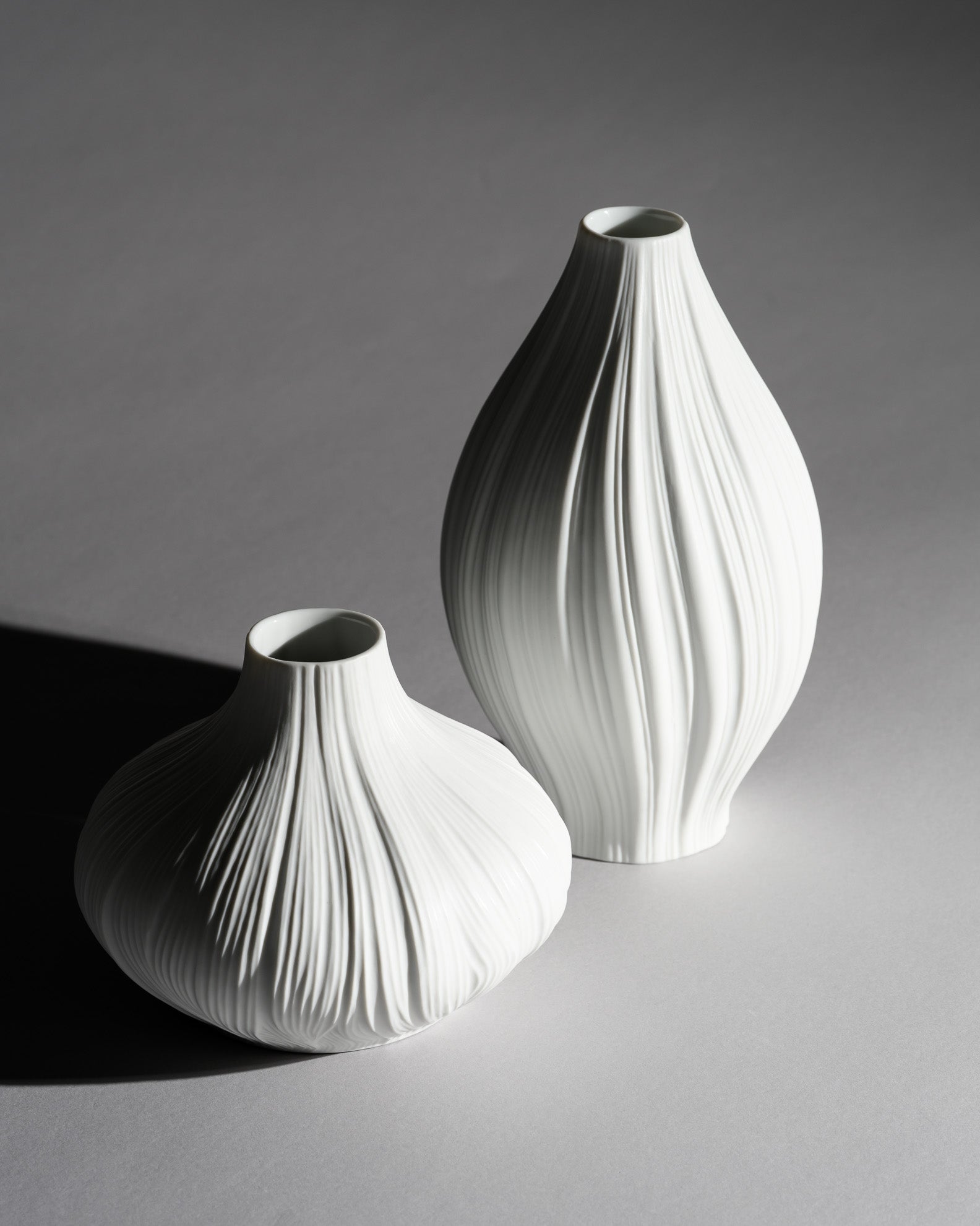 Plissée Vase Duo – Martin Freyer for Rosenthal, 1969–1972