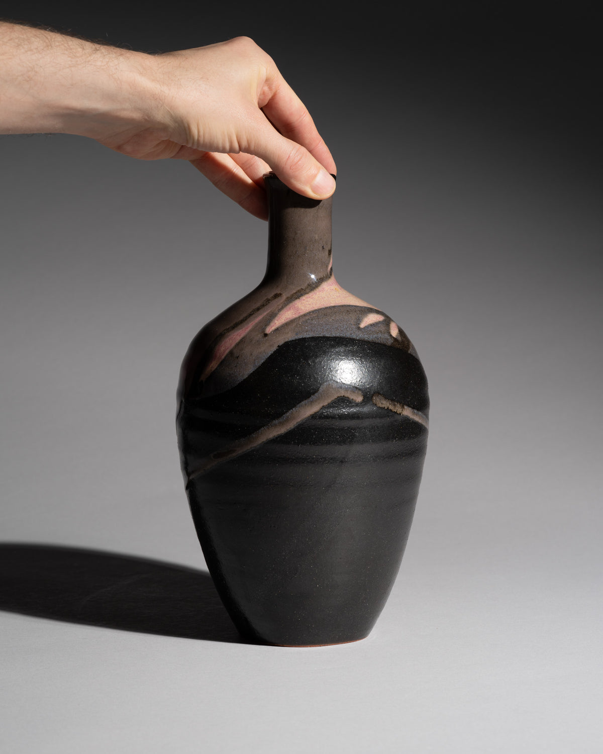 Painterly Studio Pottery Vase – Wolf-Diether Pölloth, Late 20th Century