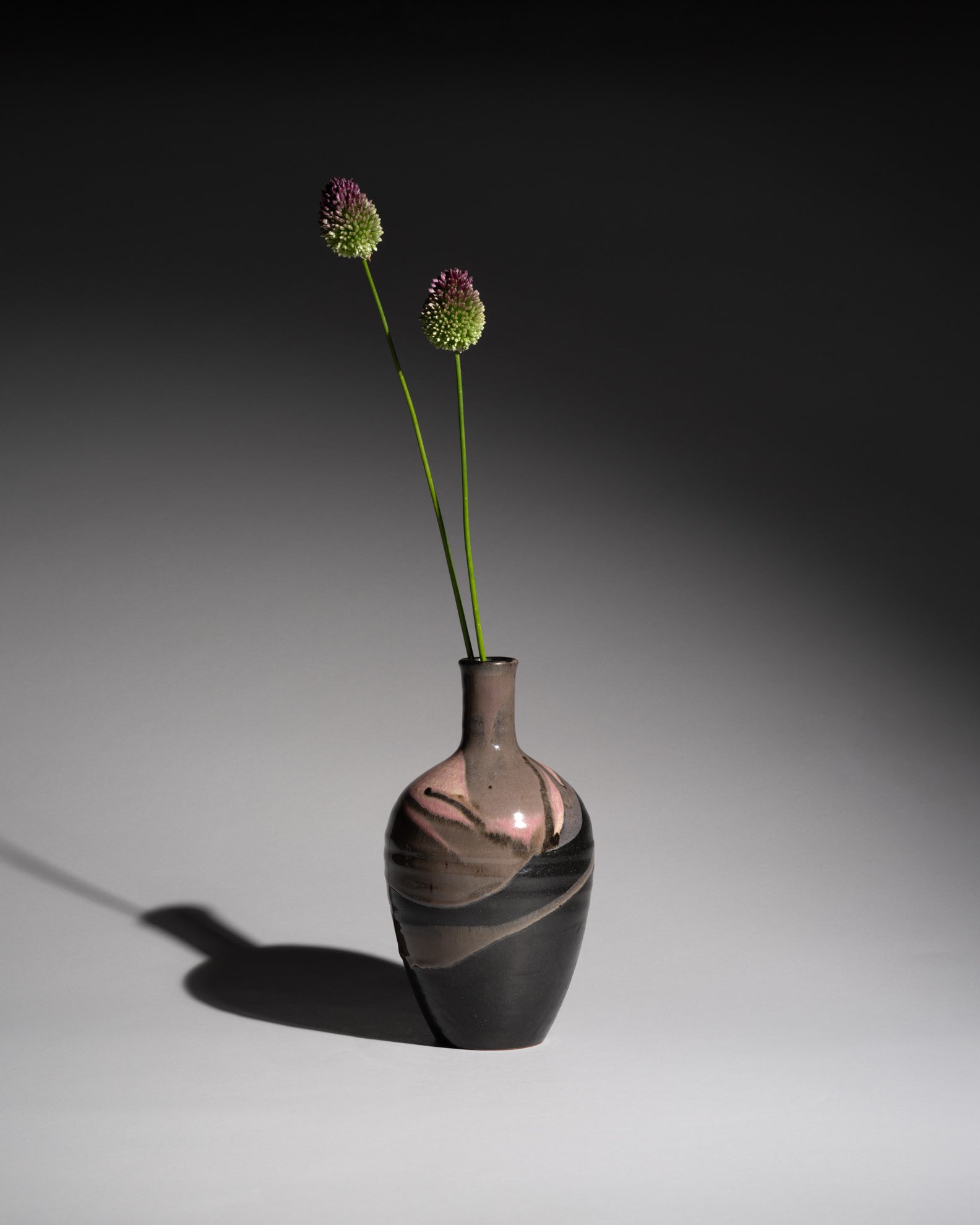 Painterly Studio Pottery Vase – Wolf-Diether Pölloth, Late 20th Century