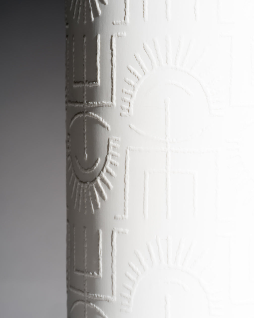 Cuno Fischer Floor Vase, White, bisque Porcelain, West Germany, Rosenthal