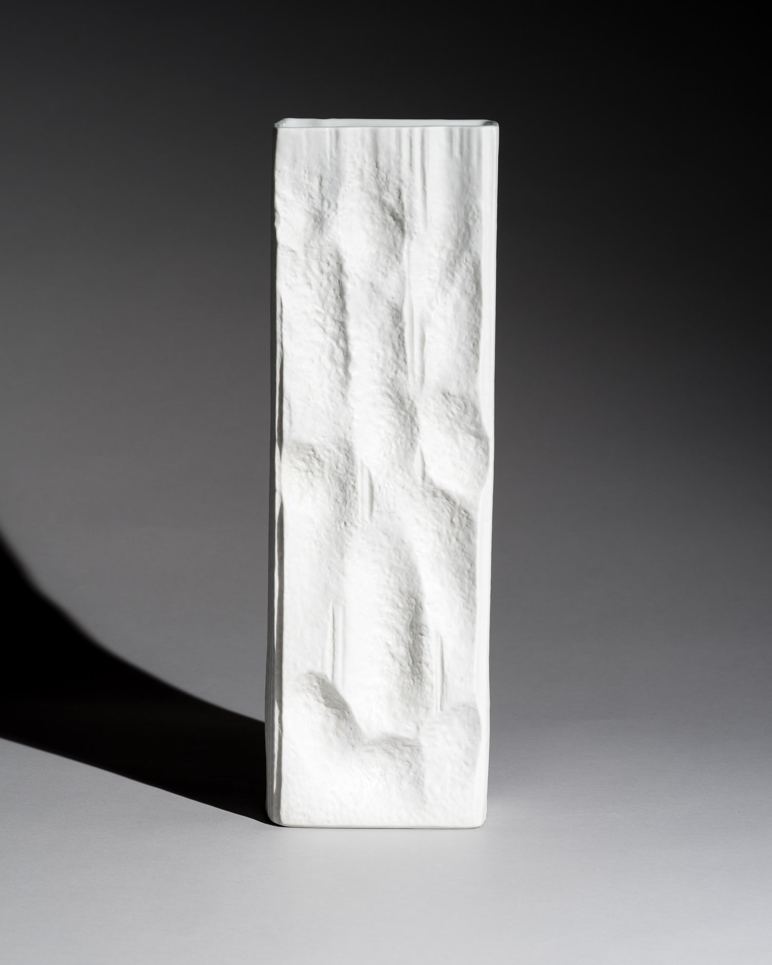 Op-Art Bisque Porcelain Floor Vase – Martin Freyer for Rosenthal, 1976